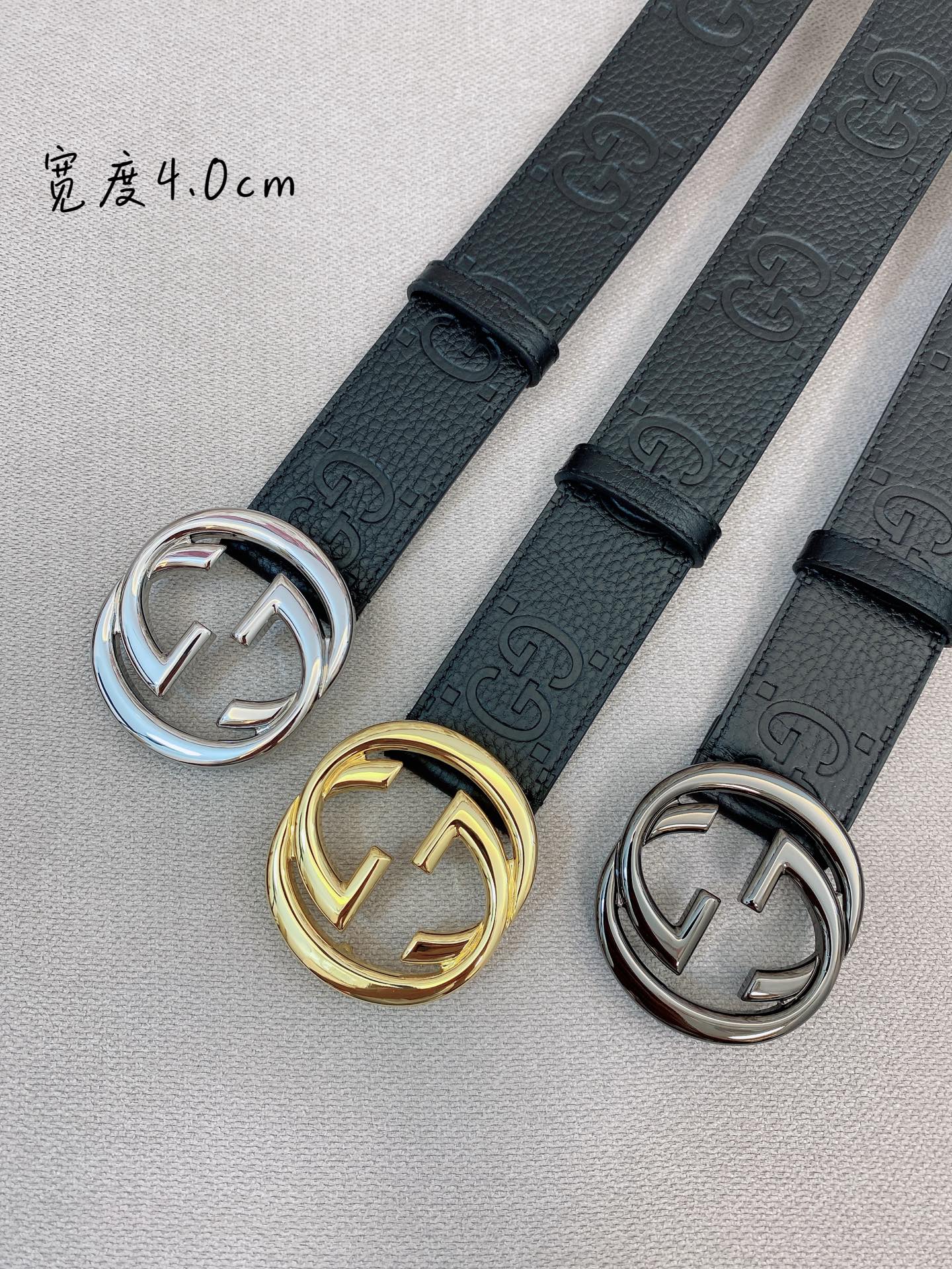 Gucci Male Basic Belt Cow Leather Black M