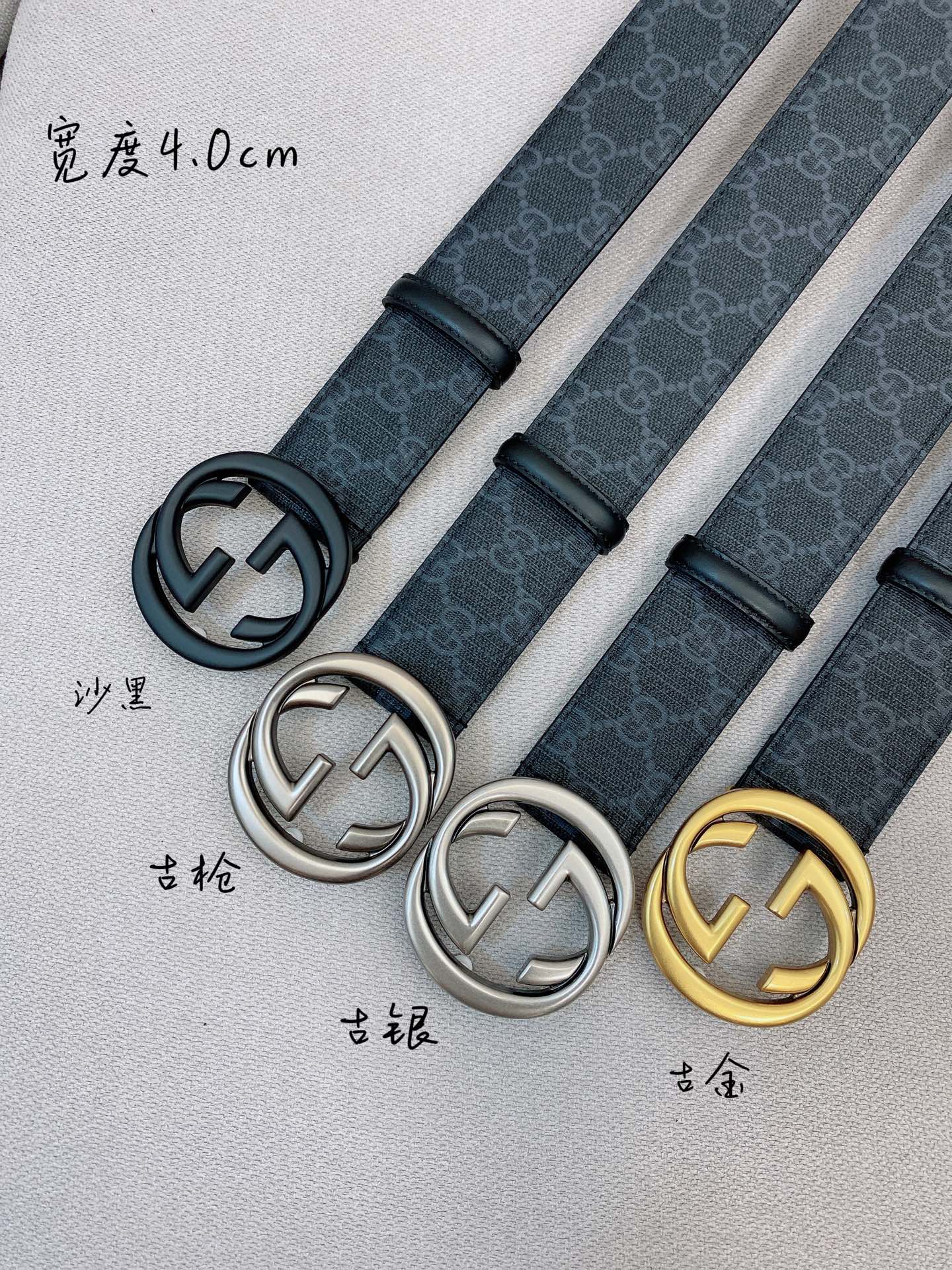 Gucci Male Basic Belt Canvas Black S-m