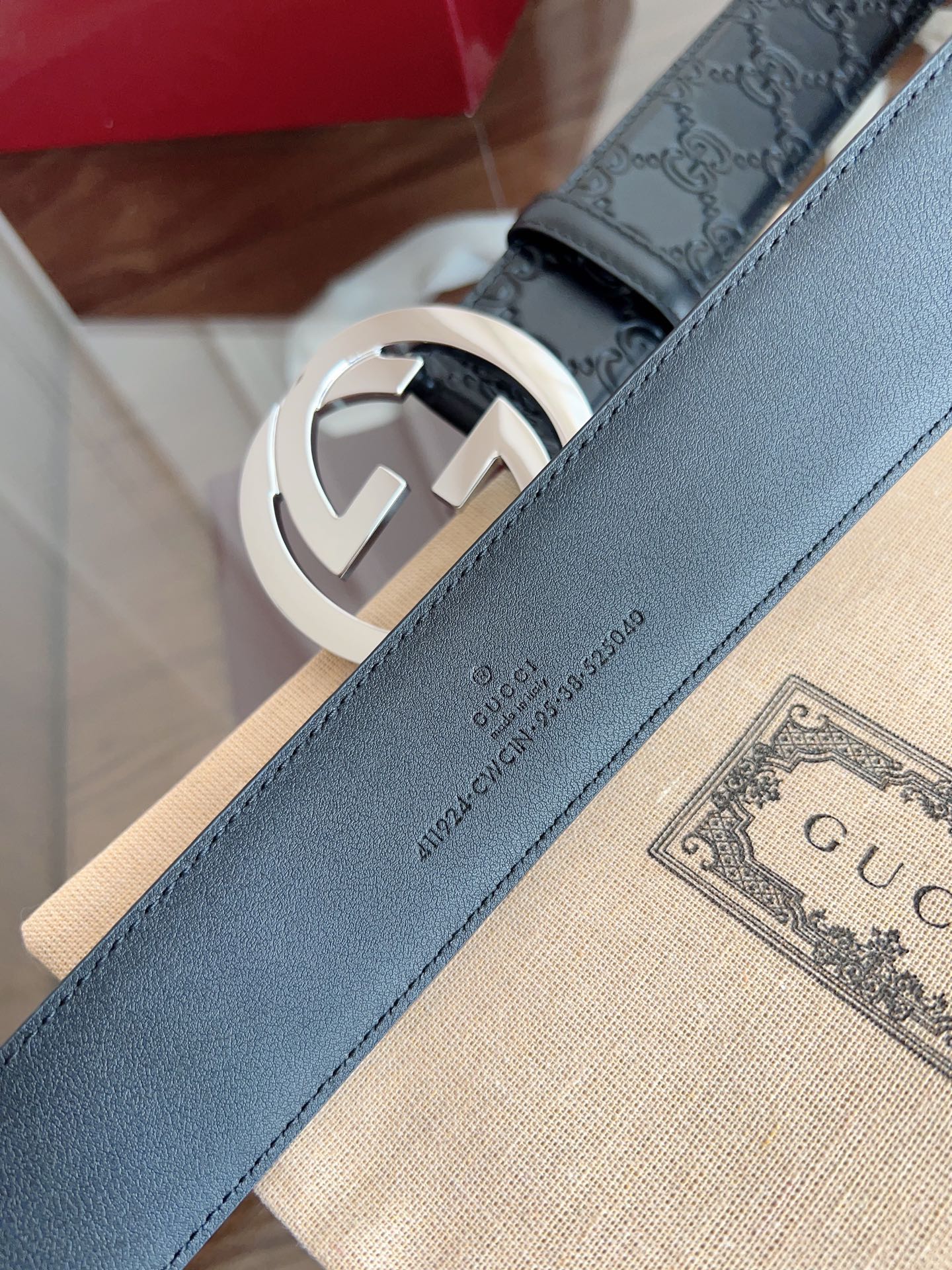 Gucci Basic Belt Cow Leather M-l