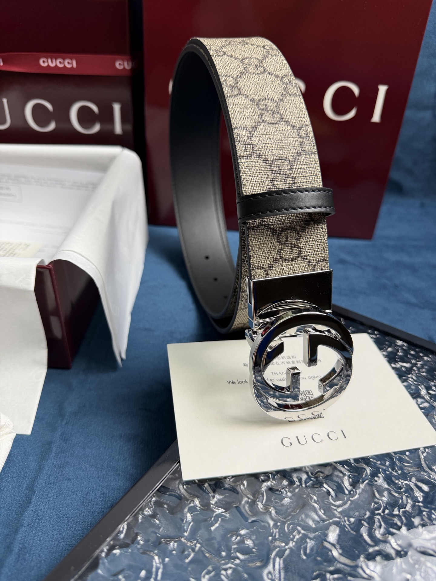 Gucci Leather Belt Top Grain Leather Black