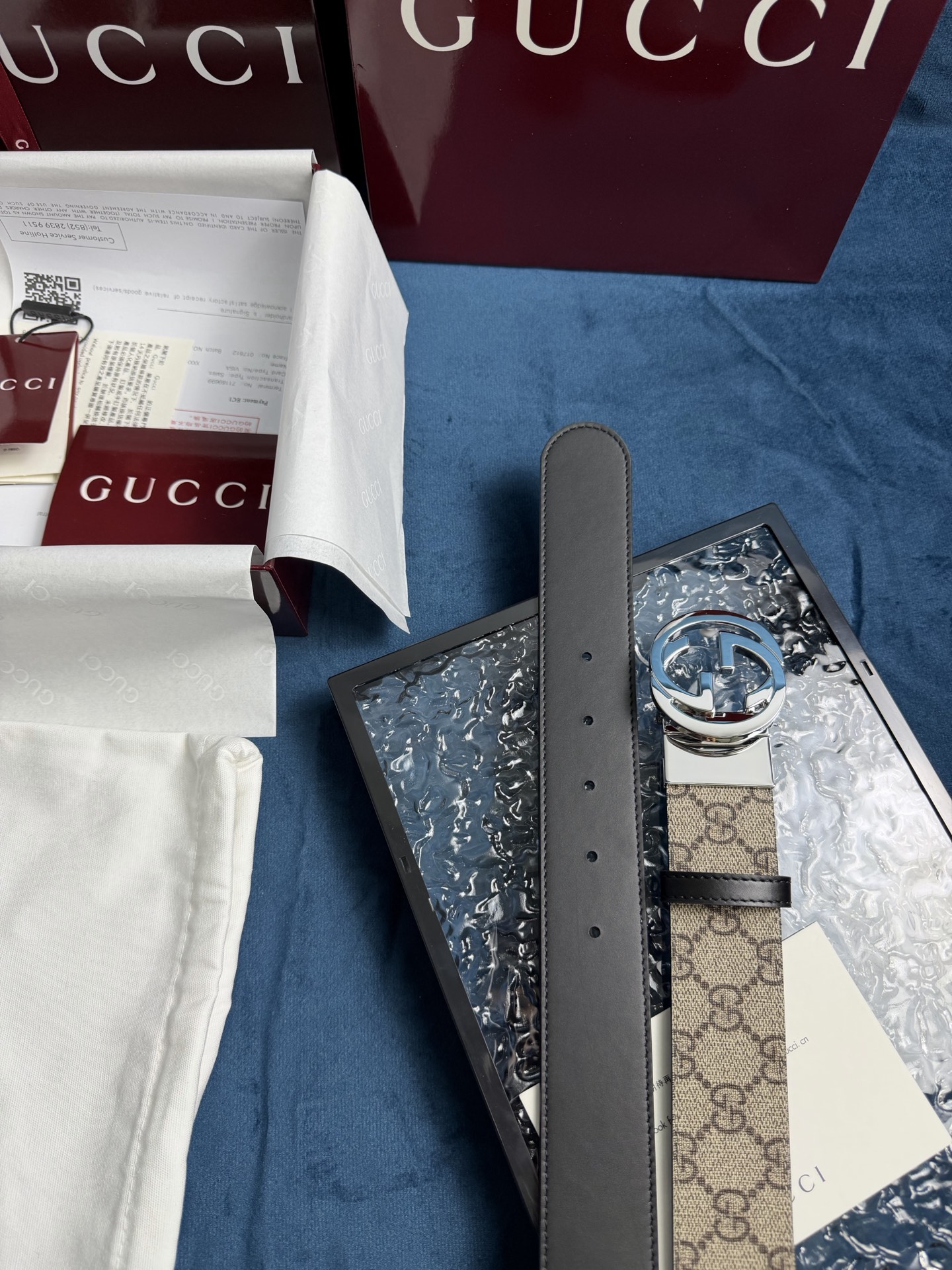 Gucci Leather Belt Top Grain Leather Black