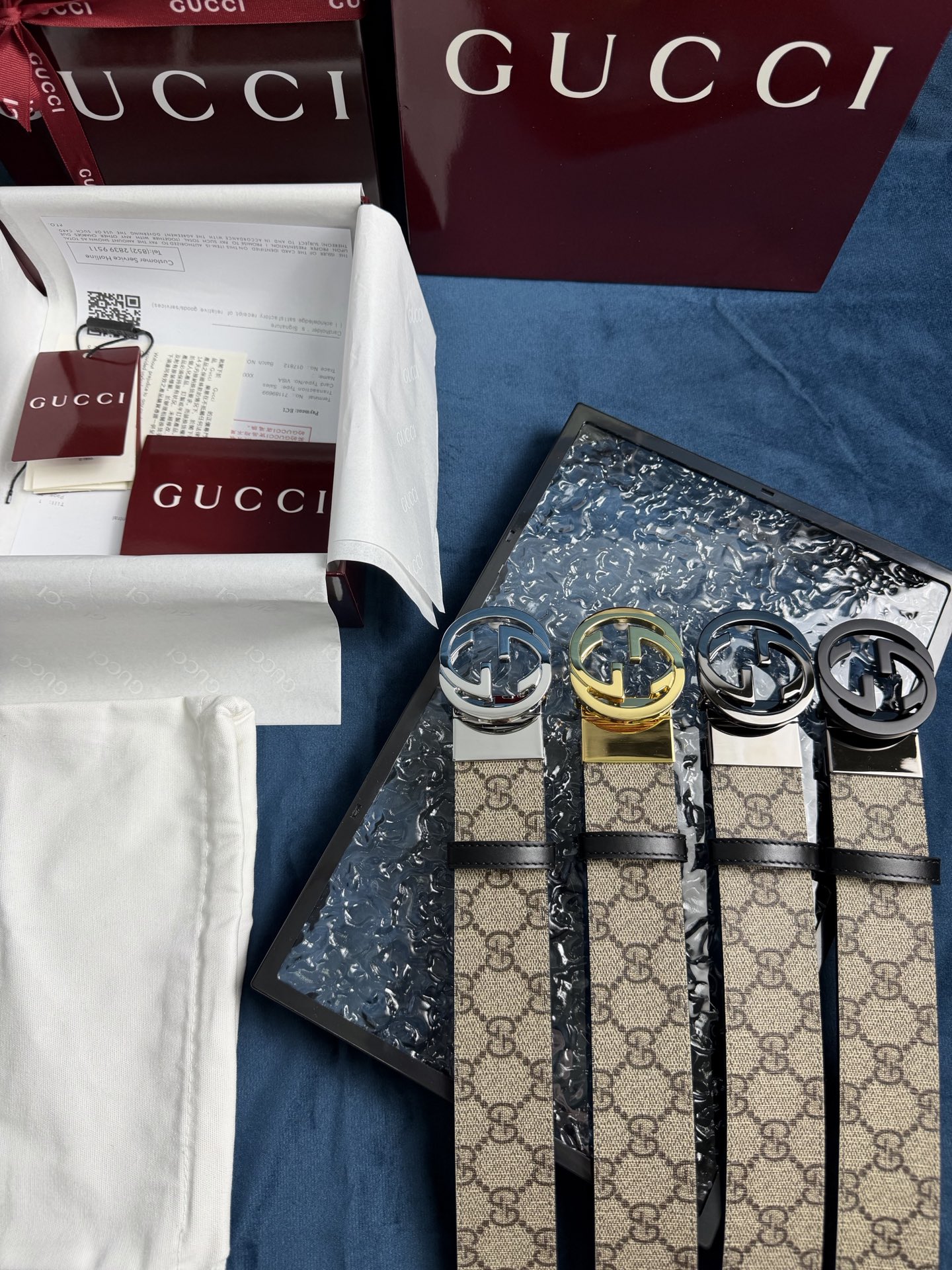 Gucci Leather Belt Top Grain Leather Black