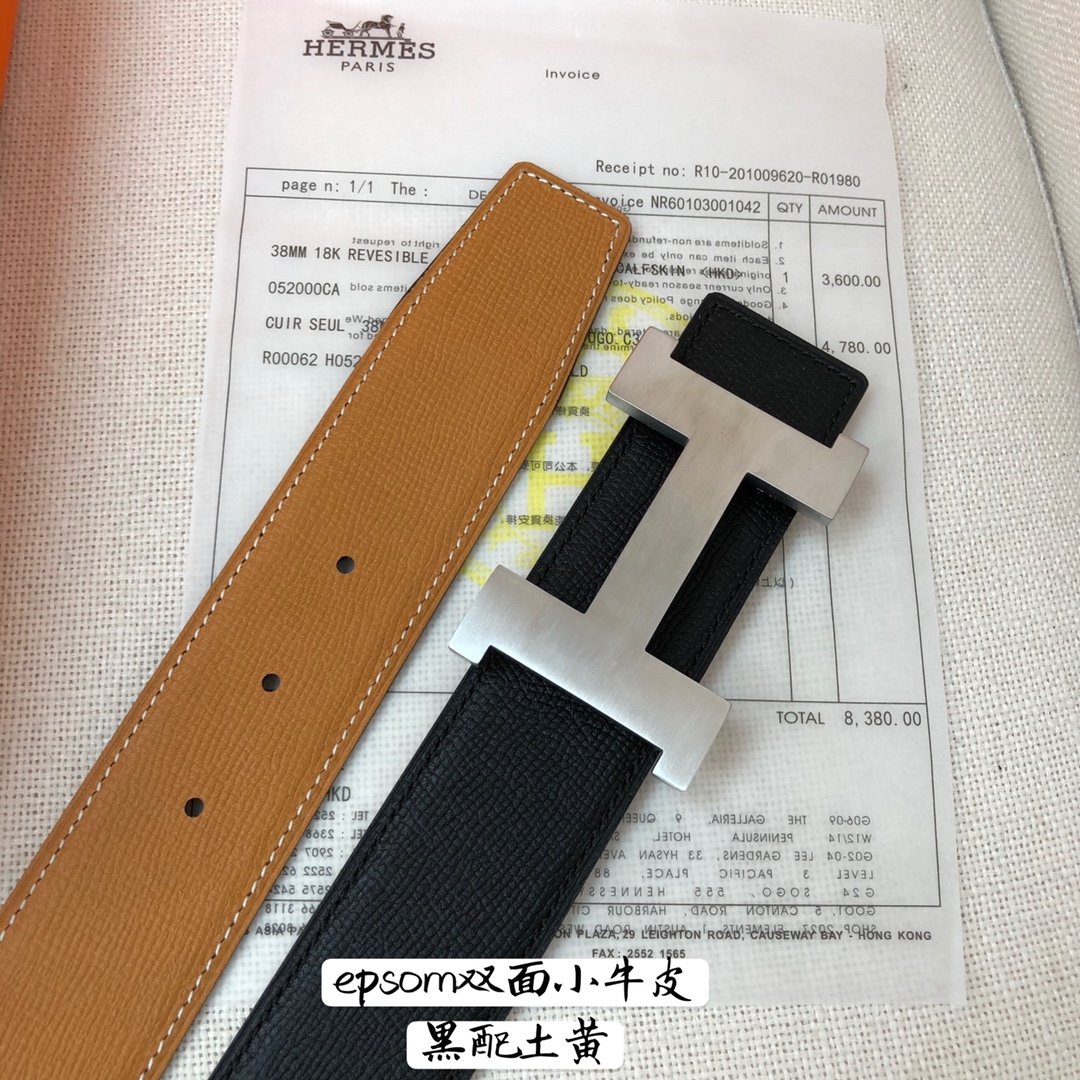 Hermès Male Basic Belt Cow Leather 38mm-s-m