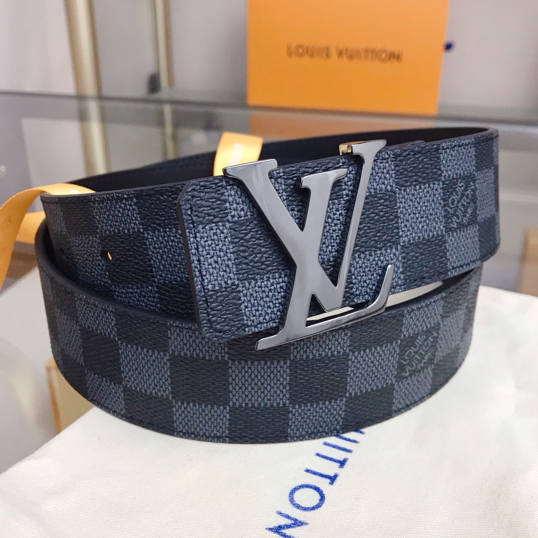 Louis Vuitton Male Leather Belt Cow Leather 40mm-s-m-l