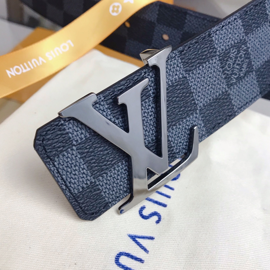 Louis Vuitton Male Leather Belt Cow Leather 40mm-s-m-l