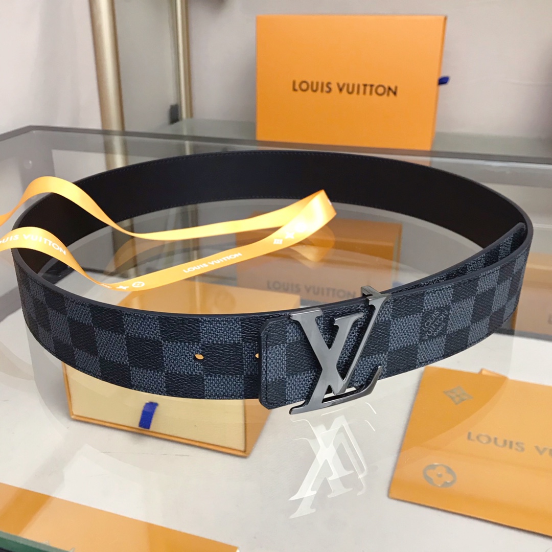 Louis Vuitton Male Leather Belt Cow Leather 40mm-s-m-l