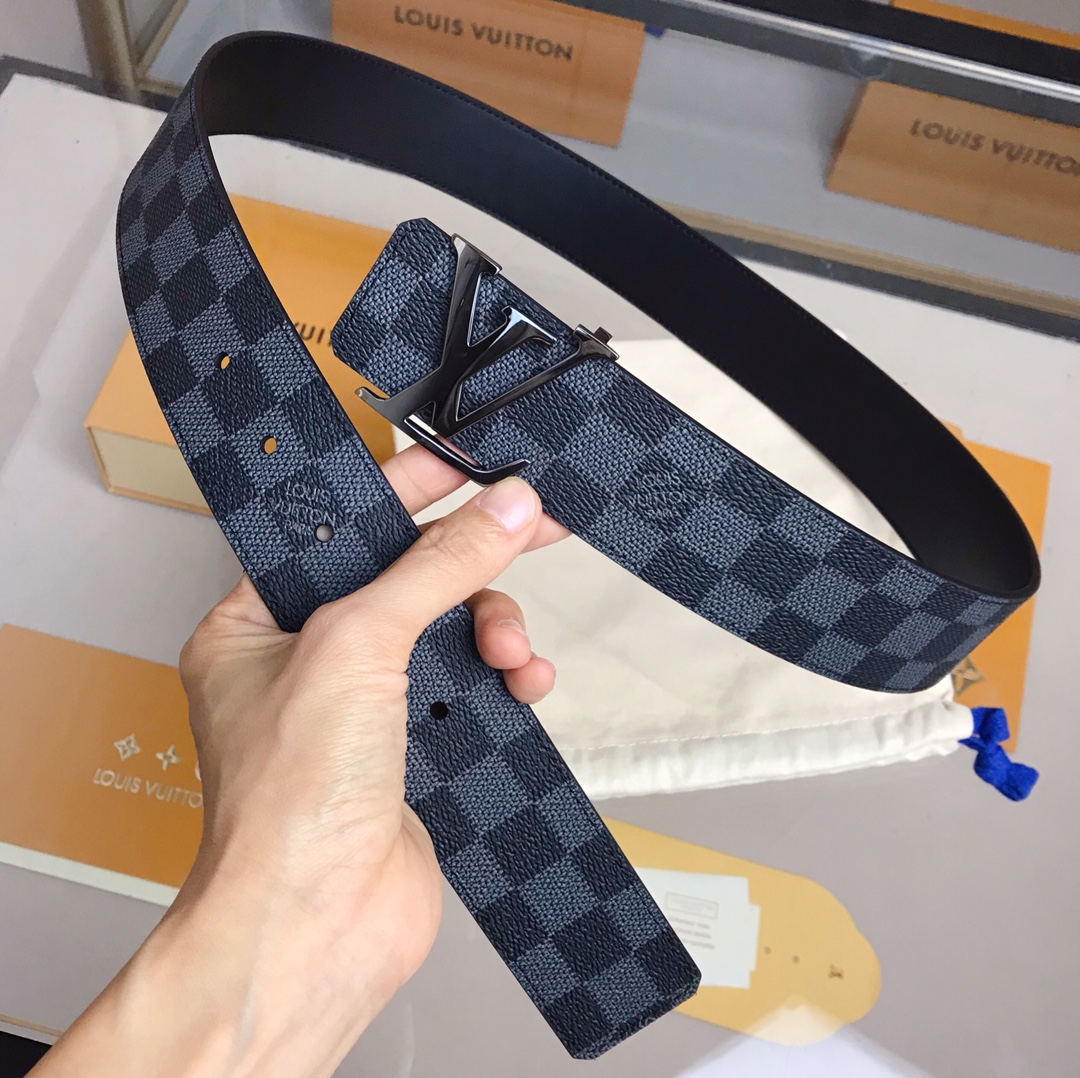 Louis Vuitton Male Leather Belt Cow Leather 40mm-s-m-l