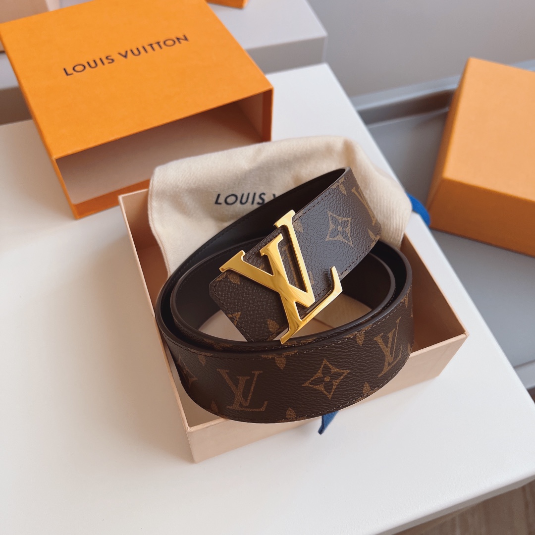 Louis Vuitton Male Leather Belt M-l