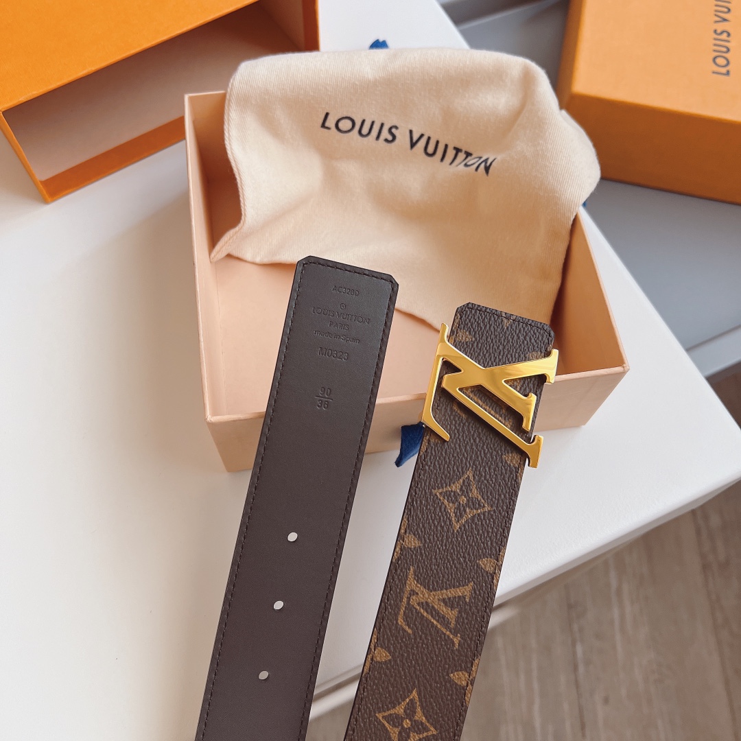 Louis Vuitton Male Leather Belt M-l