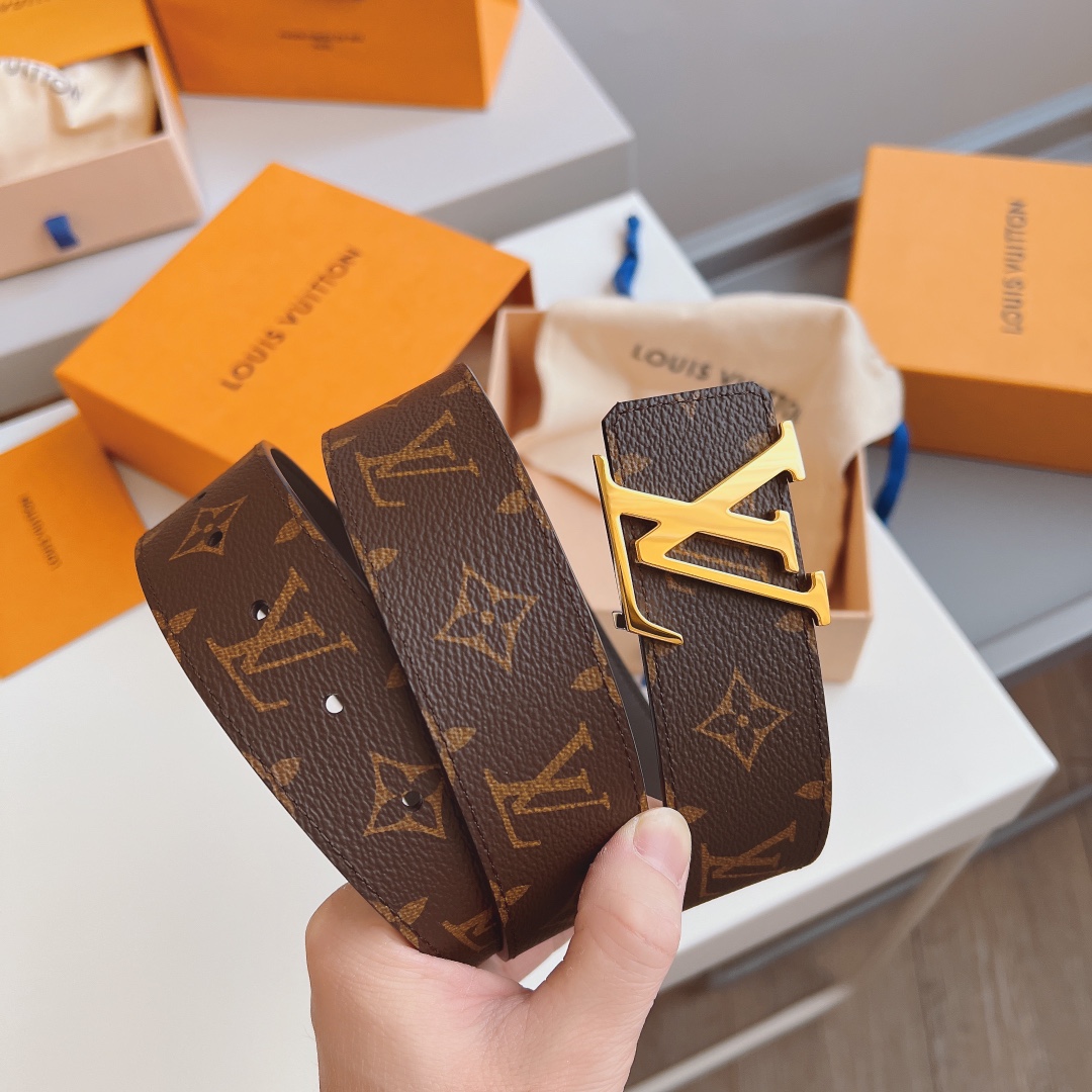 Louis Vuitton Male Leather Belt M-l