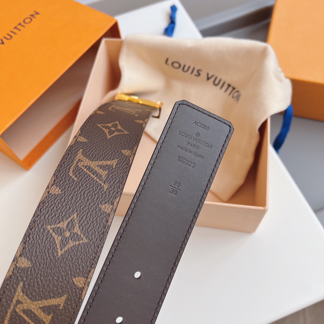 Louis Vuitton Male Leather Belt M-l