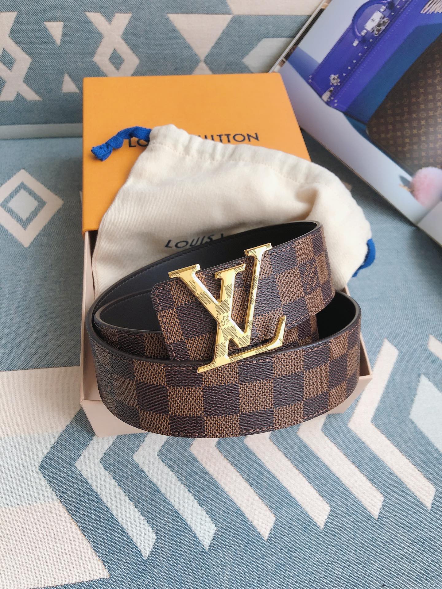 Louis Vuitton Male Leather Belt 13514-m-l