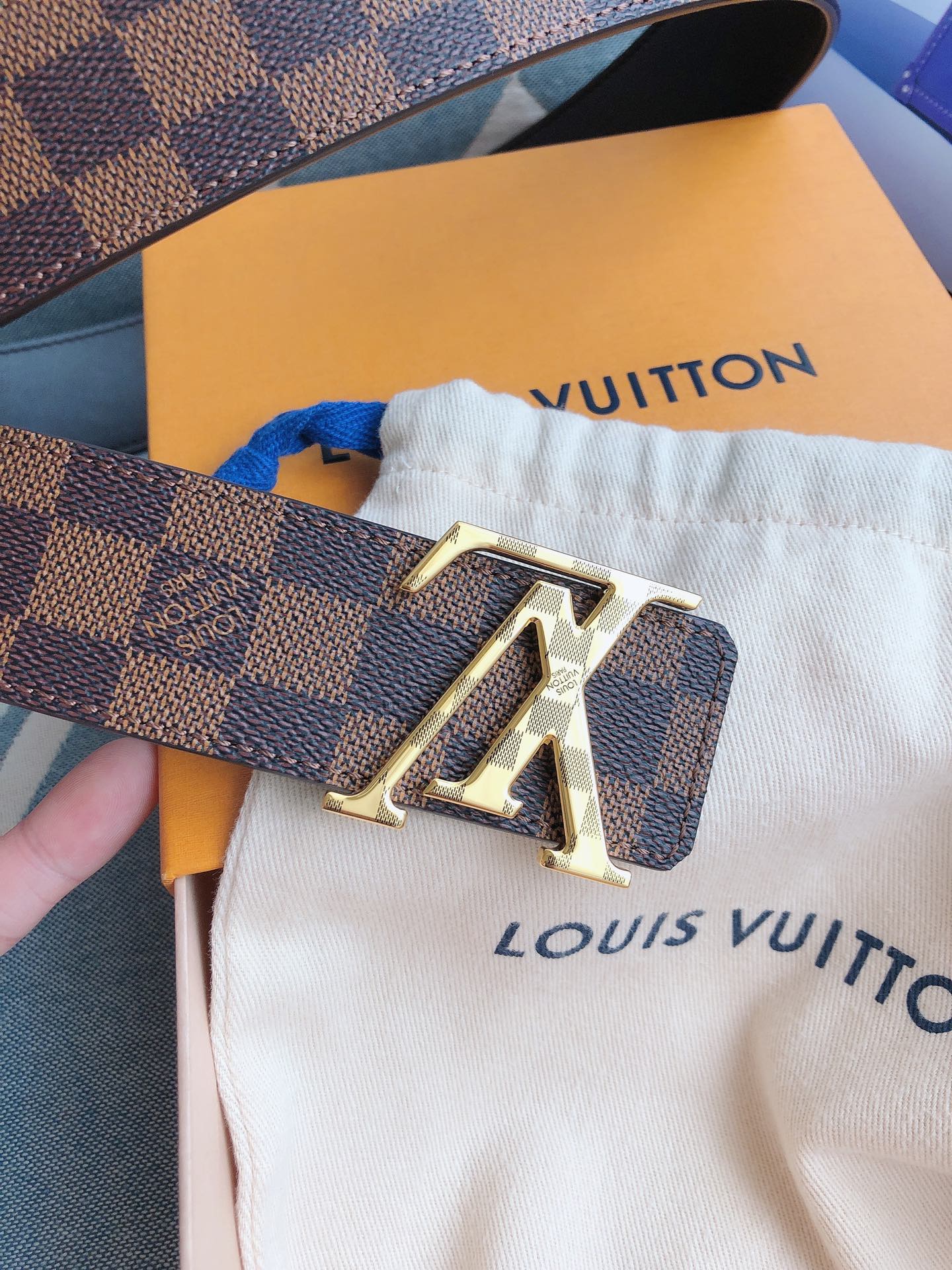 Louis Vuitton Male Leather Belt 13514-m-l