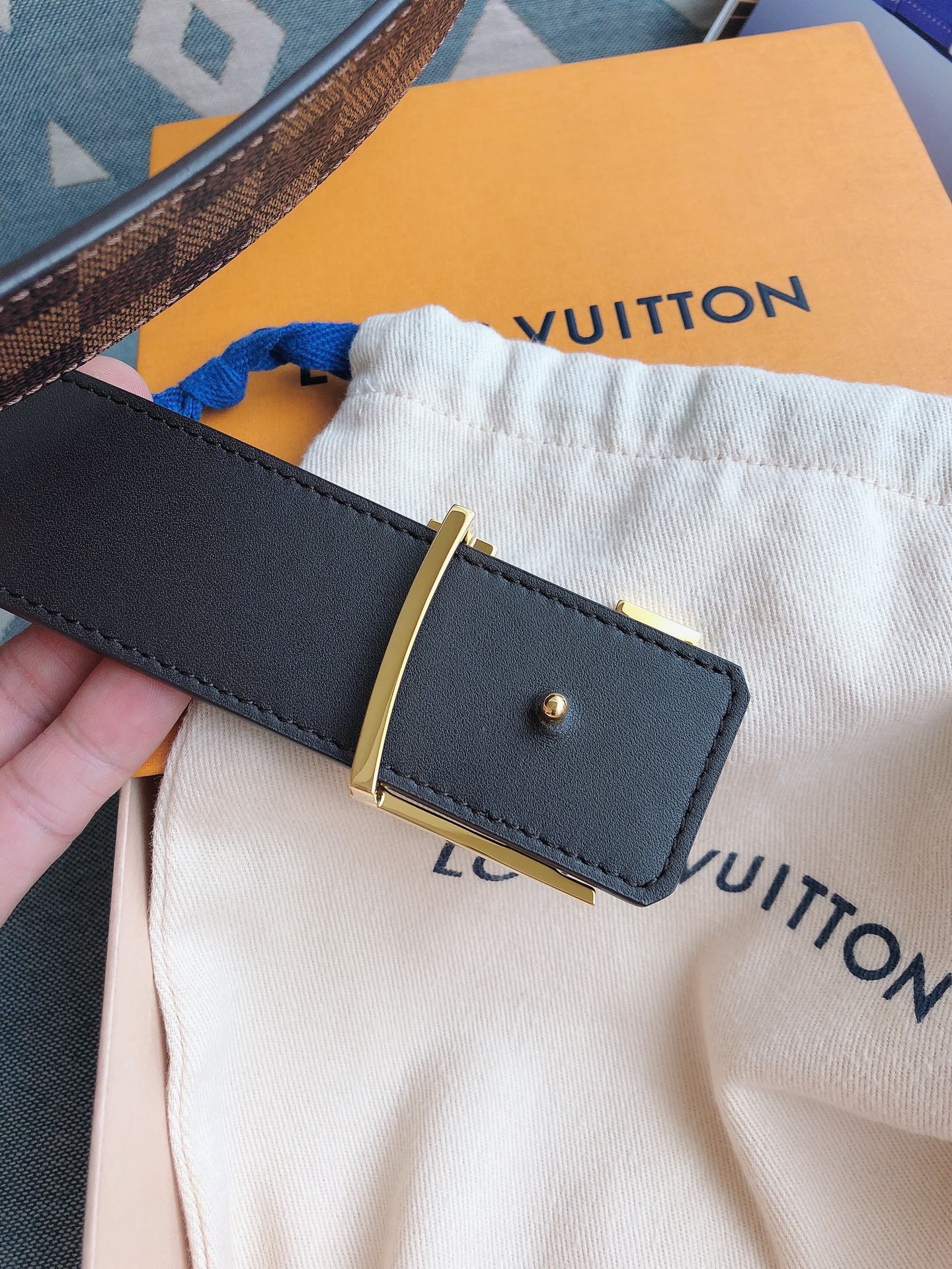 Louis Vuitton Male Leather Belt 13514-m-l