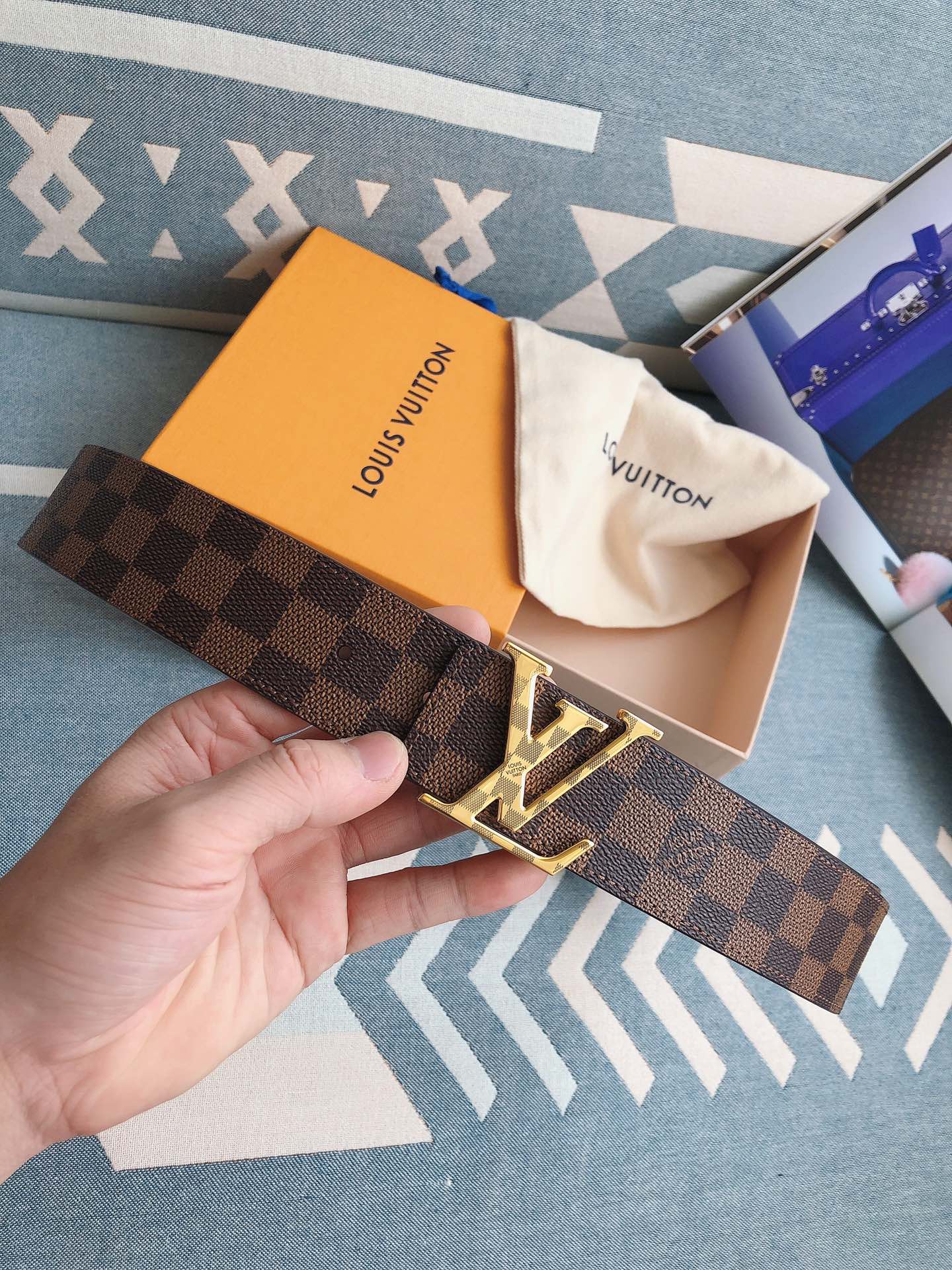 Louis Vuitton Male Leather Belt 13514-m-l