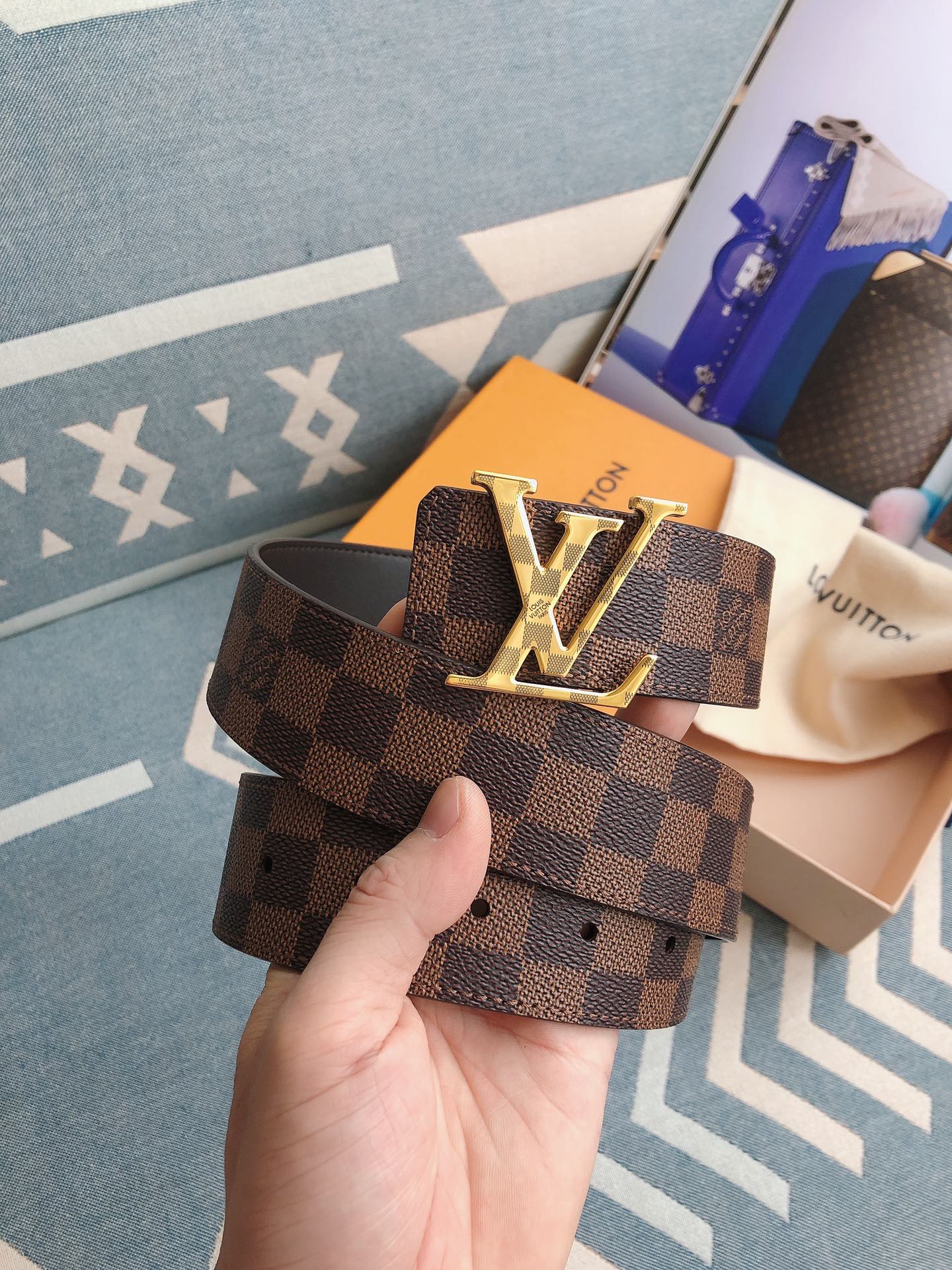 Louis Vuitton Male Leather Belt 13514-m-l