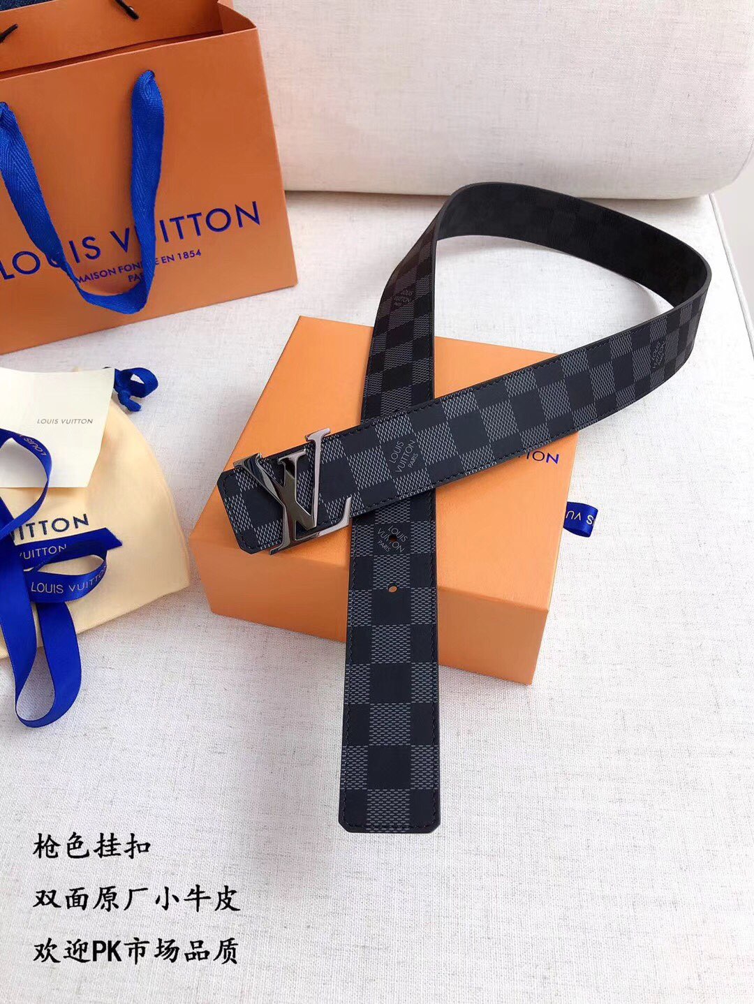 Louis Vuitton Male Leather Belt 40mm-s-m-l