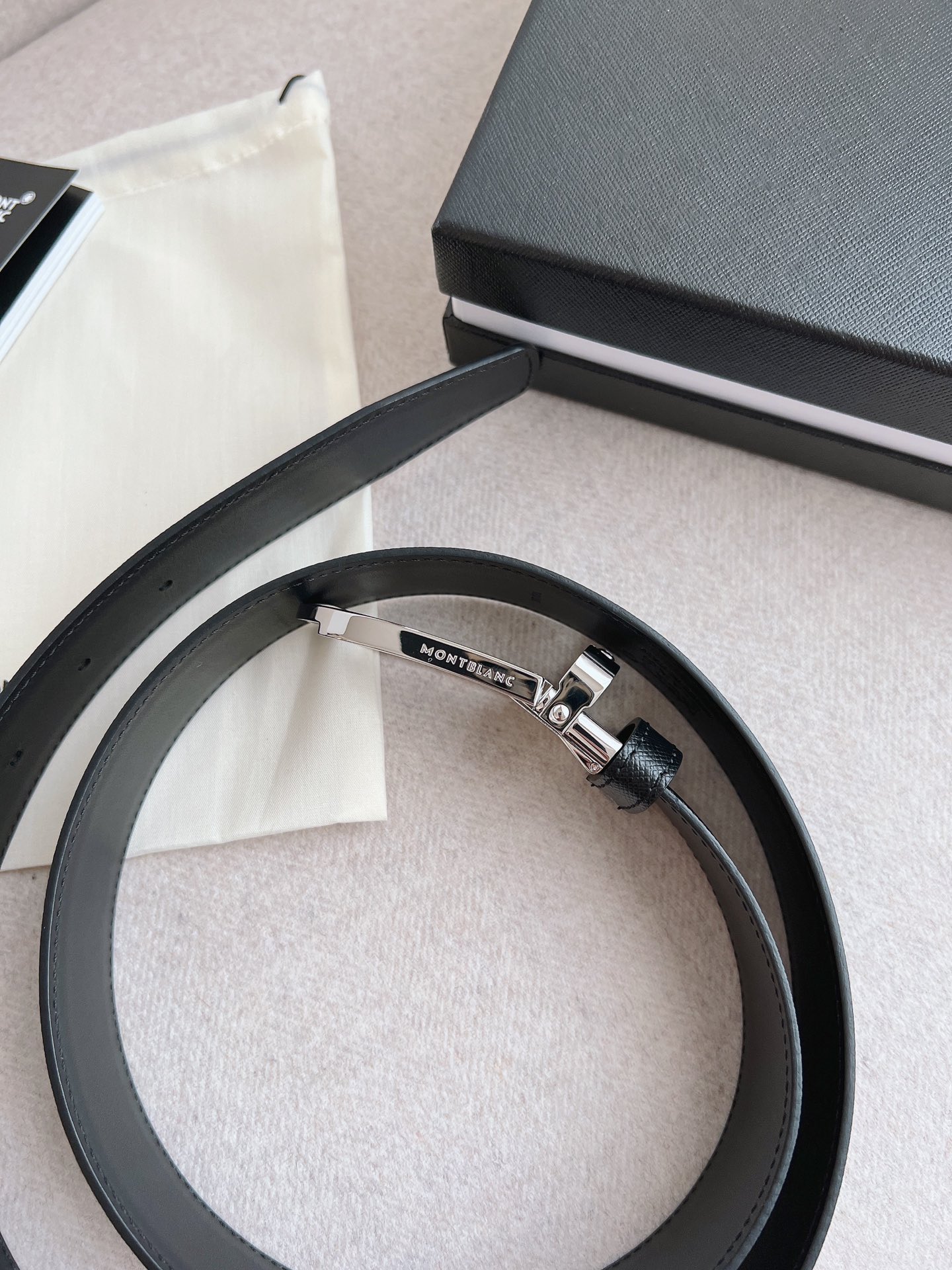 Montblanc Male Leather Belt Top Grain Leather M-l