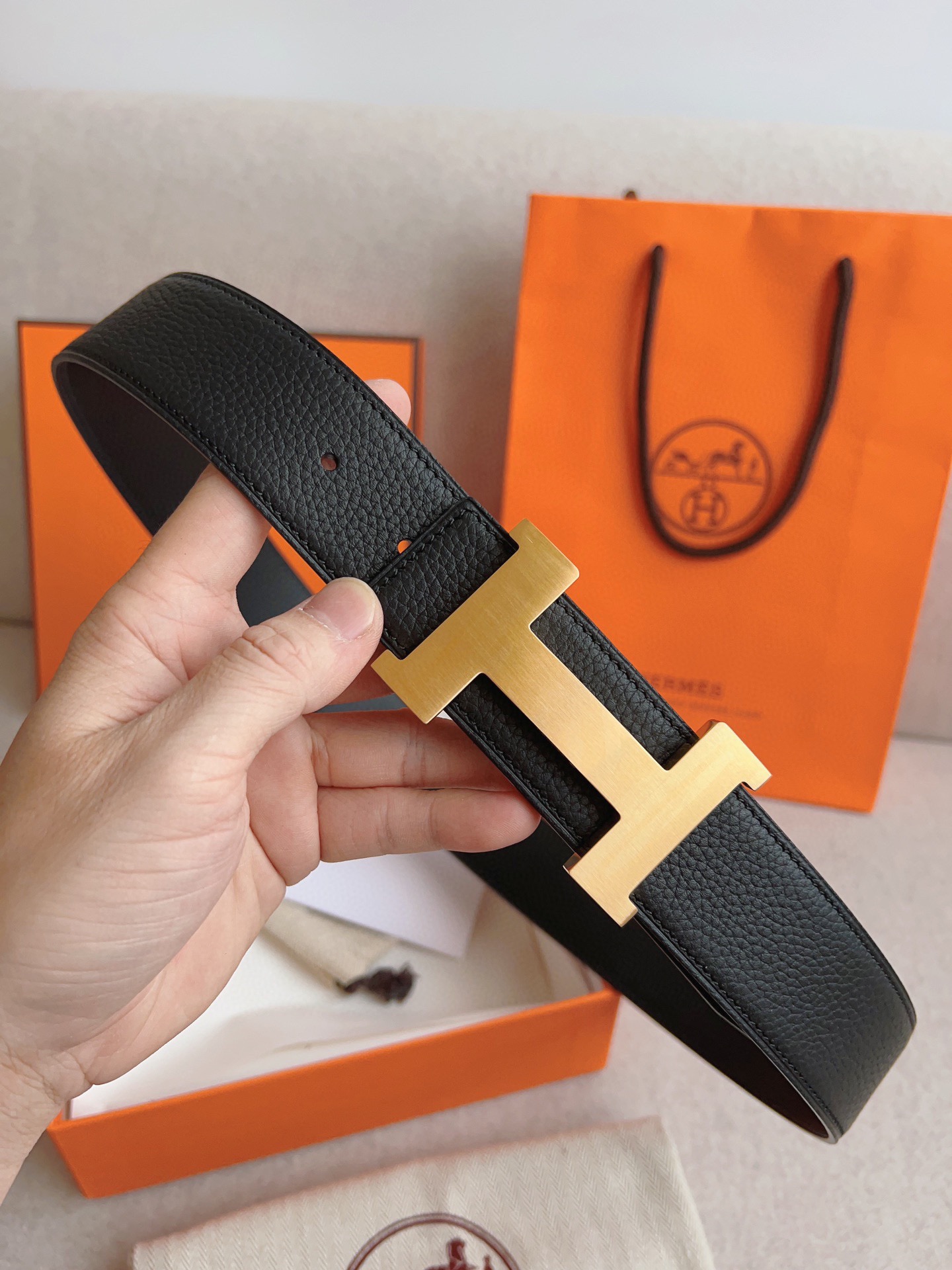 Hermès Leather Belt Cow Leather 13514-s-m