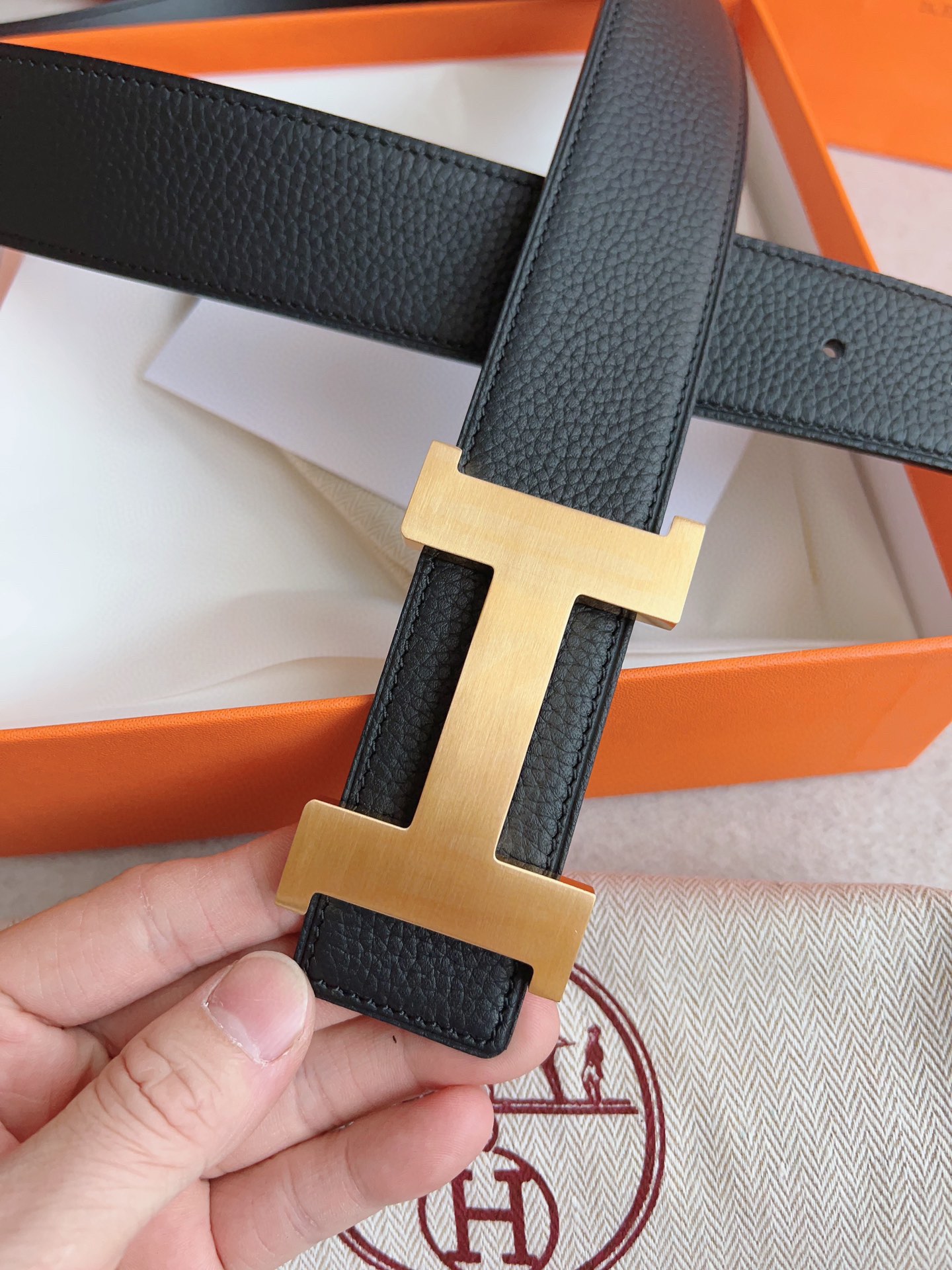 Hermès Leather Belt Cow Leather 13514-s-m