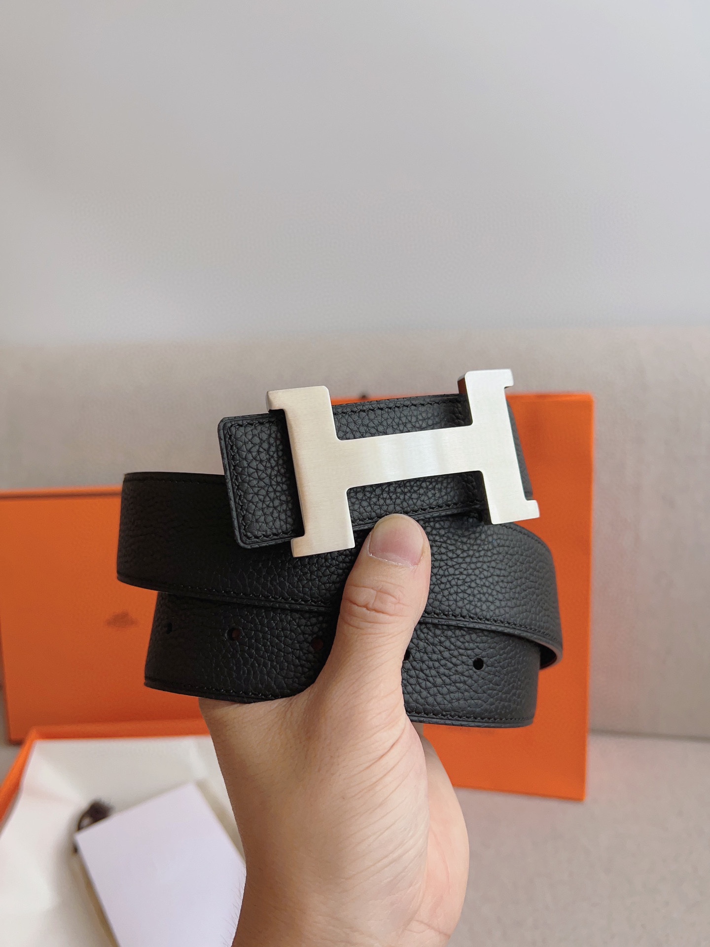 Hermès Leather Belt Cow Leather 13514-s-m