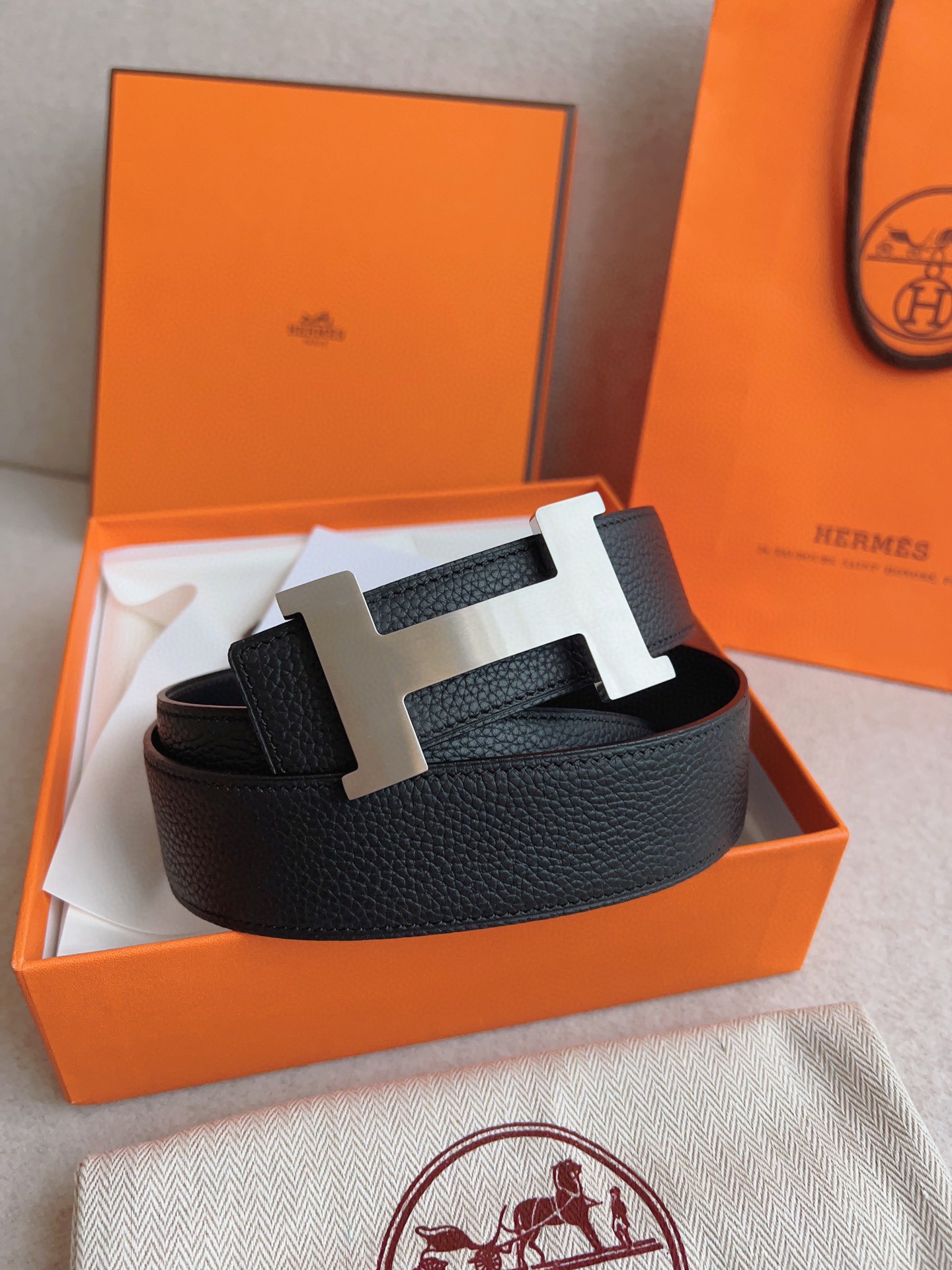 Hermès Leather Belt Cow Leather 13514-s-m