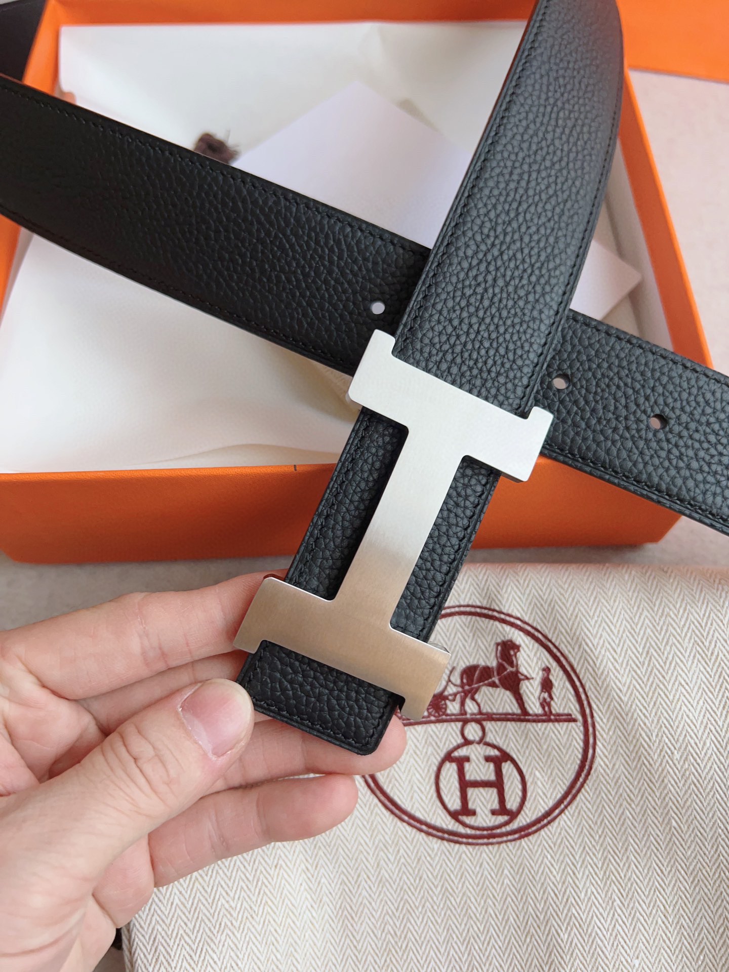 Hermès Leather Belt Cow Leather 13514-s-m