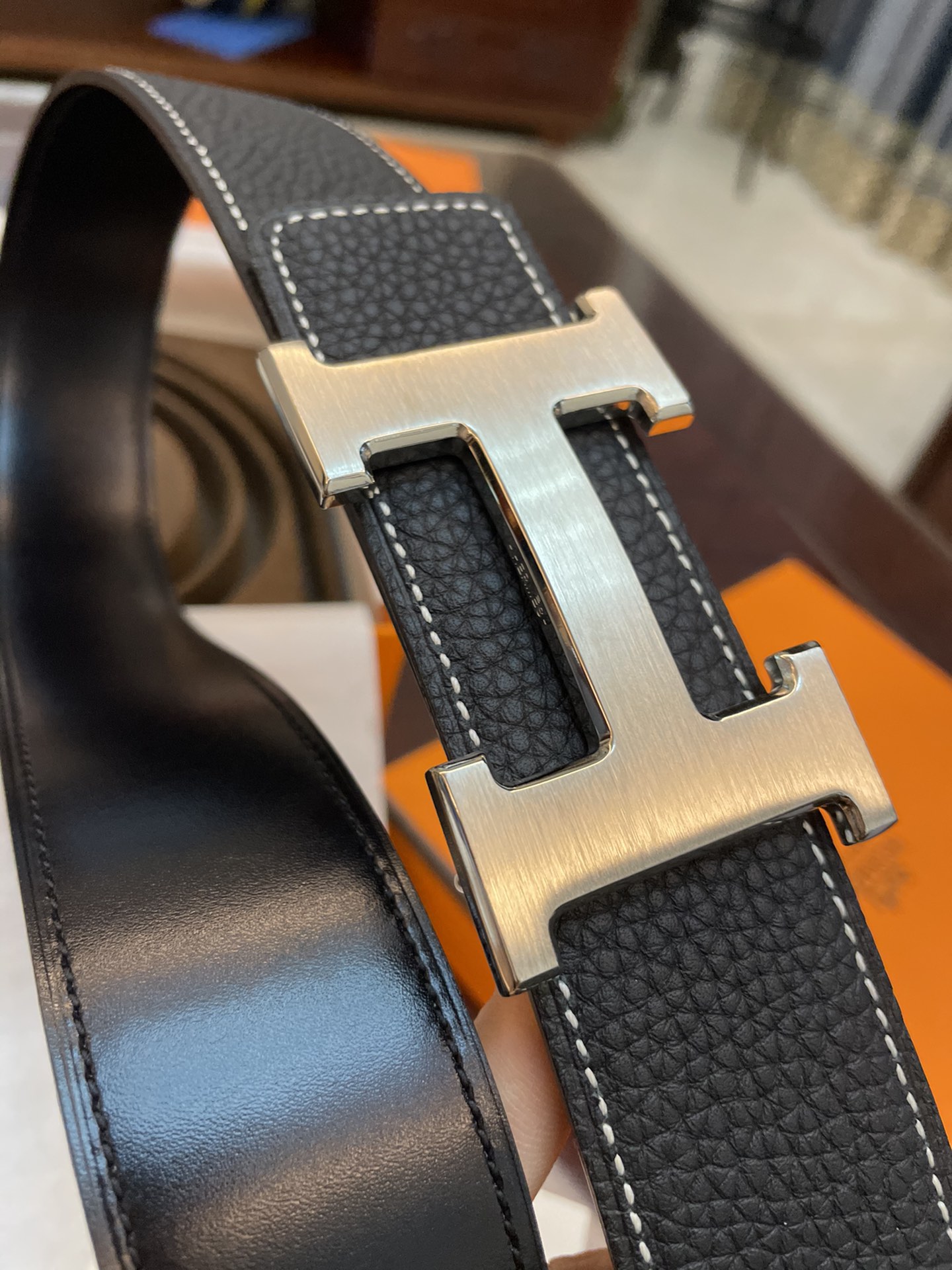 Hermès Basic Belt Cow Leather Gold 38mm-13514