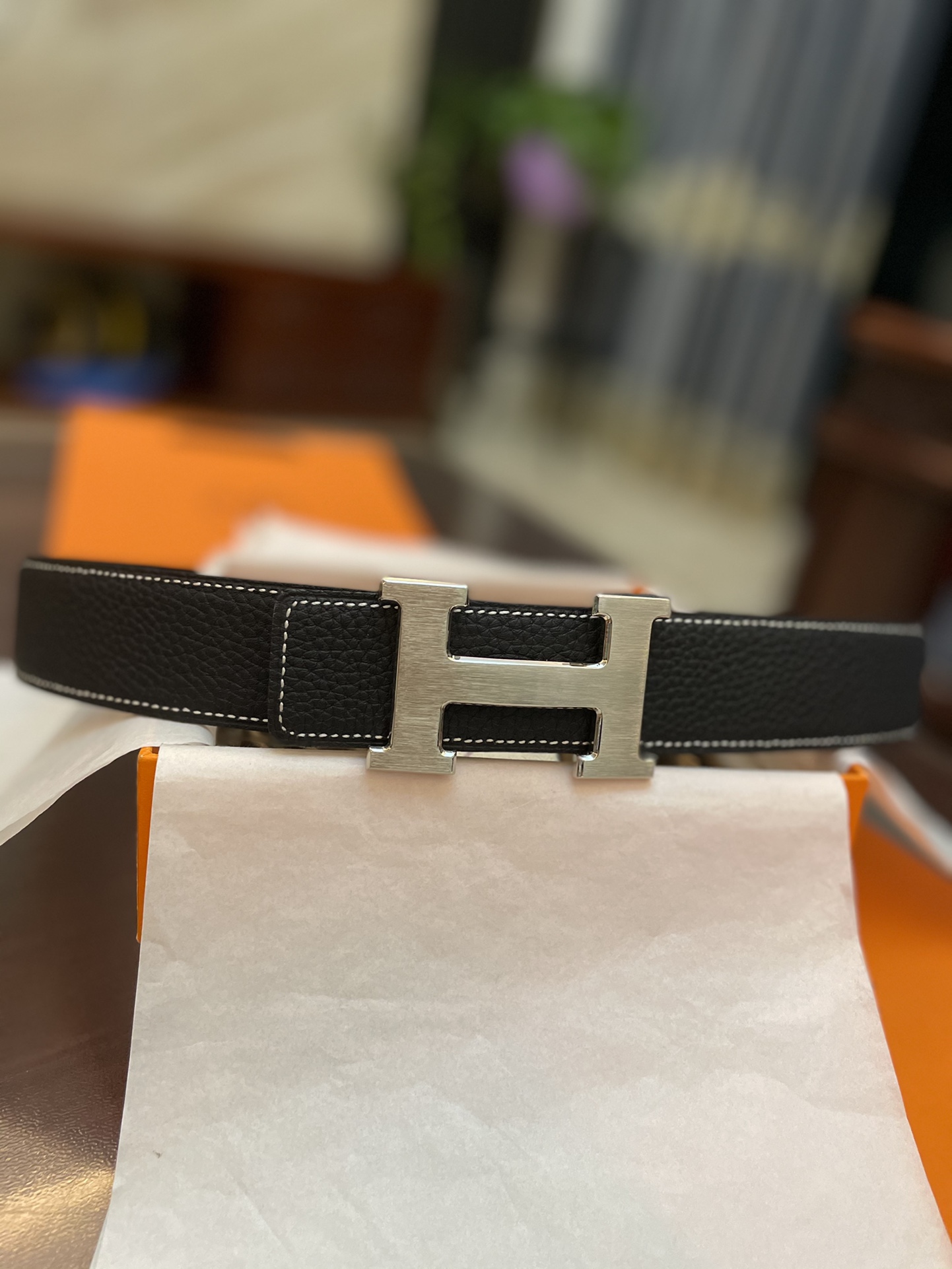Hermès Basic Belt Cow Leather Gold 38mm-13514