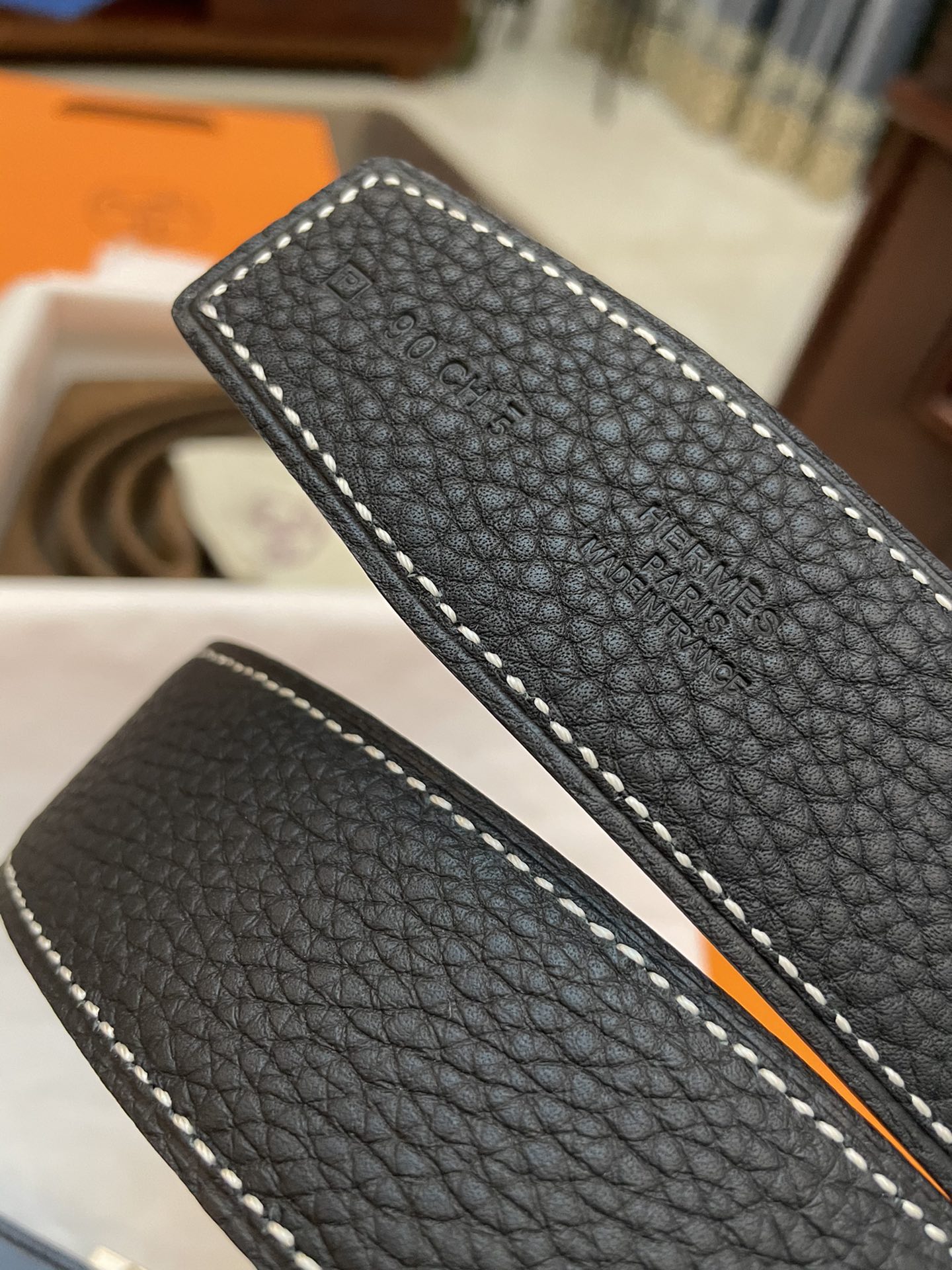 Hermès Basic Belt Cow Leather Gold 38mm-13514