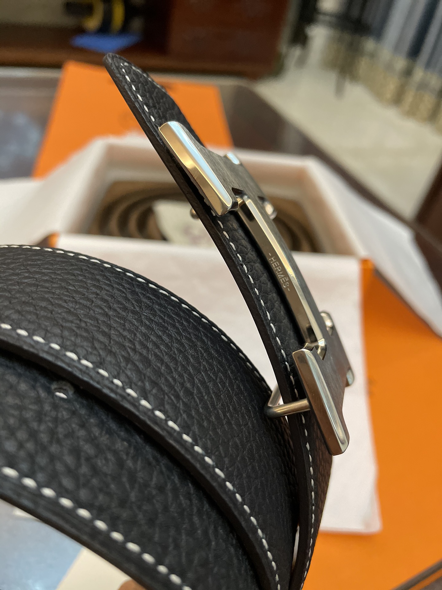 Hermès Basic Belt Cow Leather Gold 38mm-13514