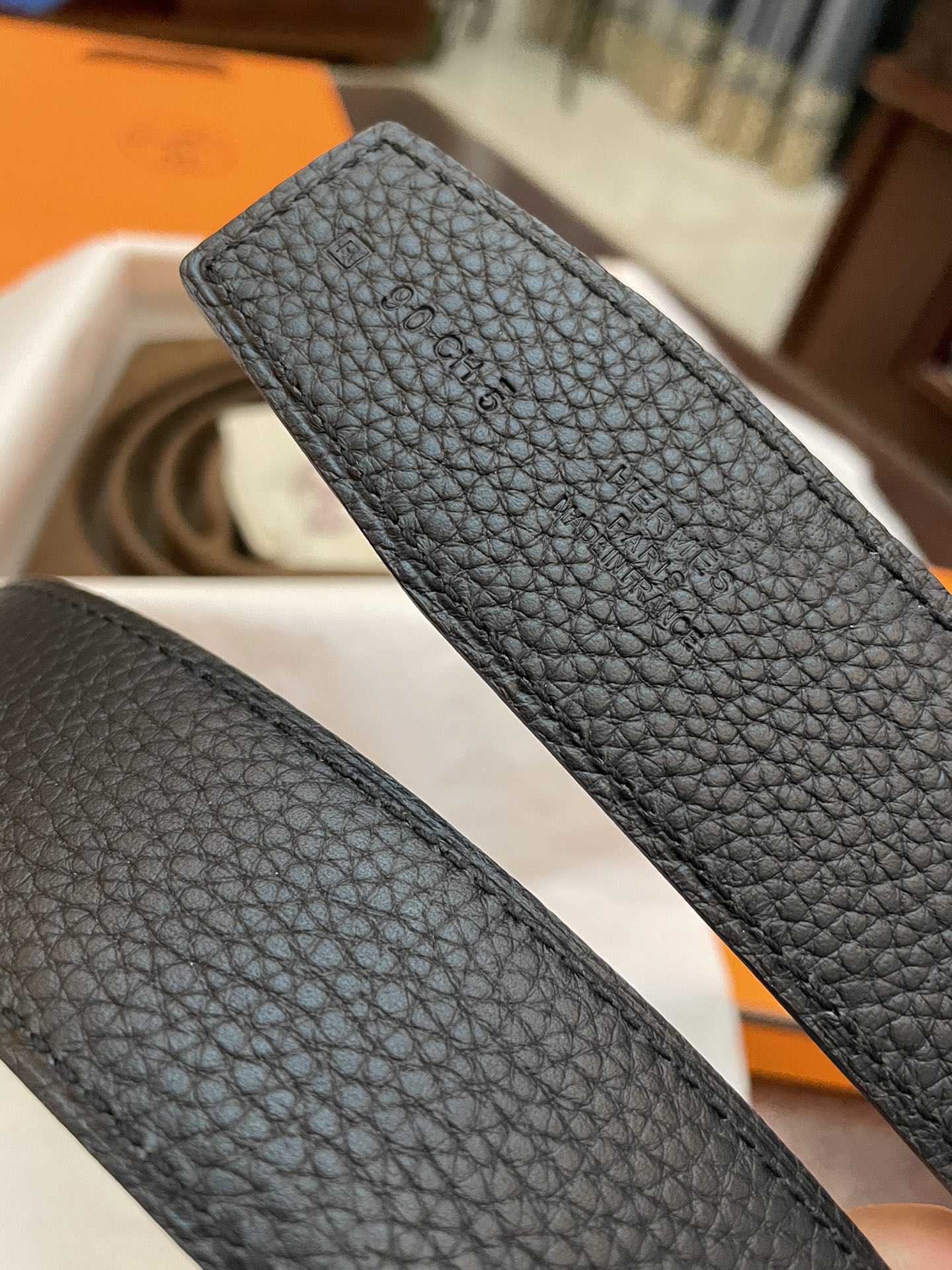 Hermès Basic Belt Cow Leather Gold 38mm-13514