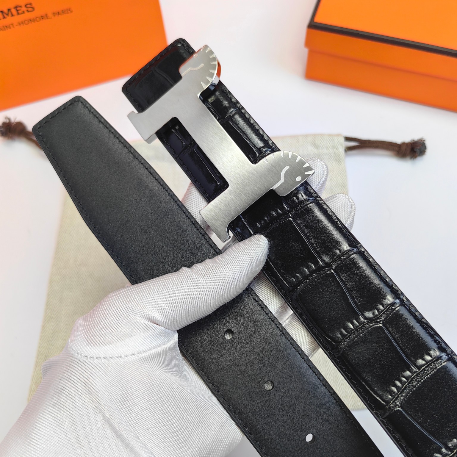 Hermès Male Basic Belt 38mm-s-m