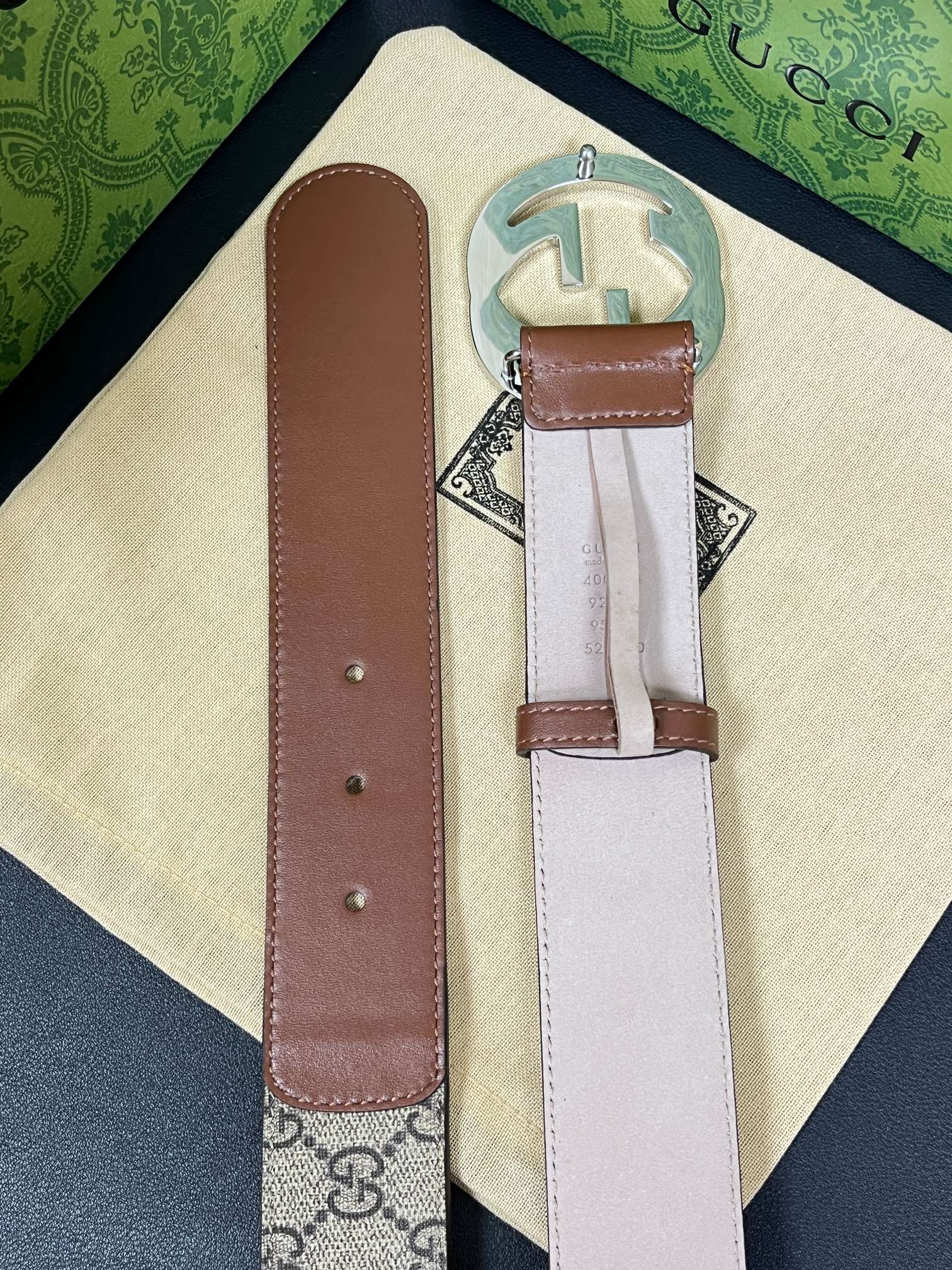 Gucci Basic Belt Canvas Brown S-m