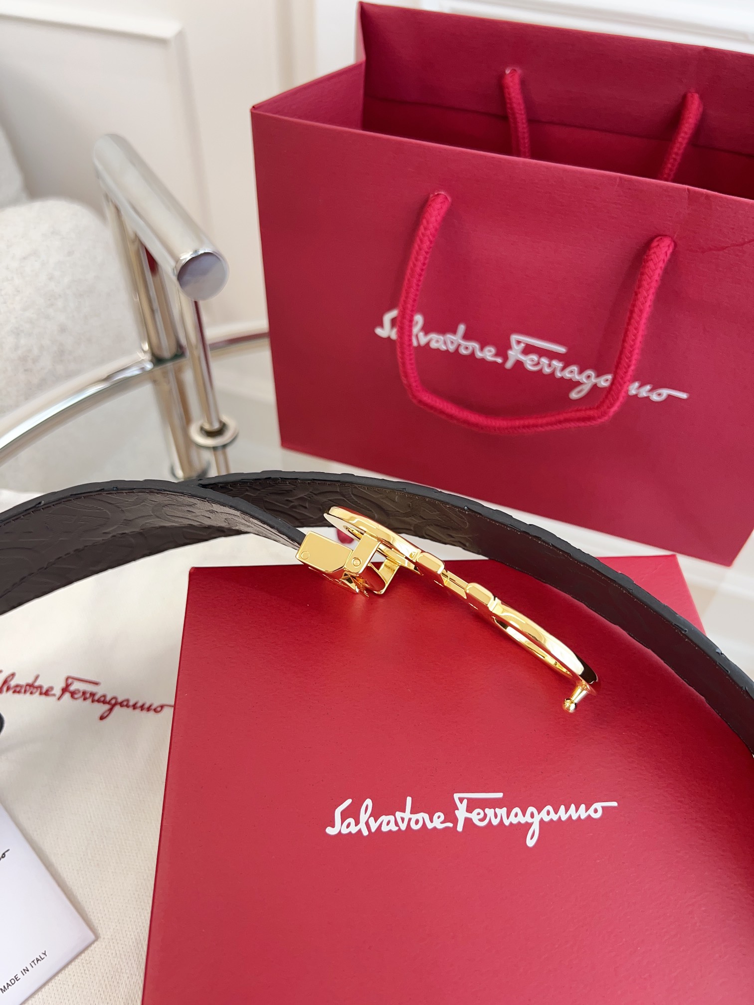 Salvatore Ferragamo Male Basic Belt Cow Leather M