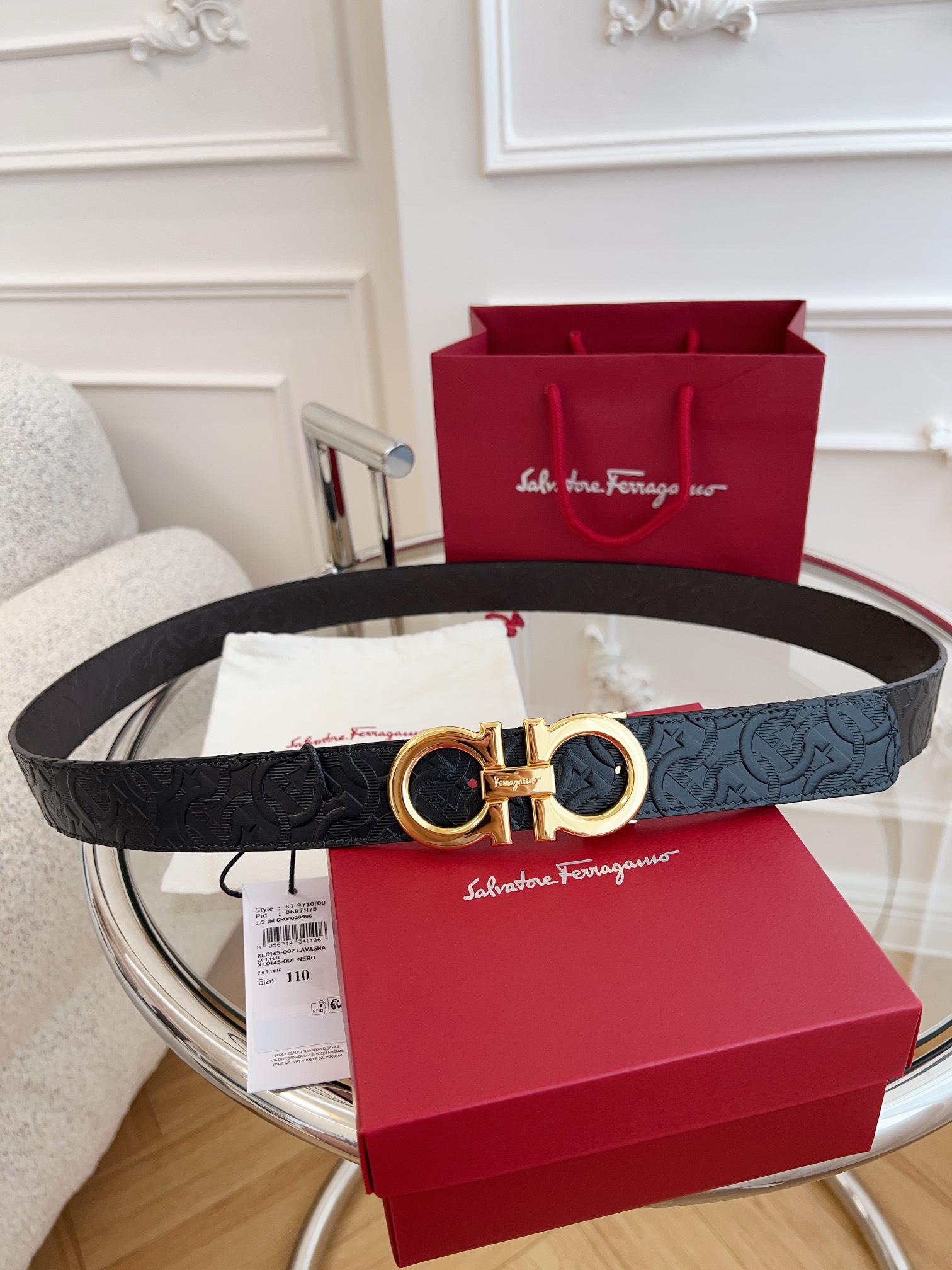 Salvatore Ferragamo Male Basic Belt Cow Leather M