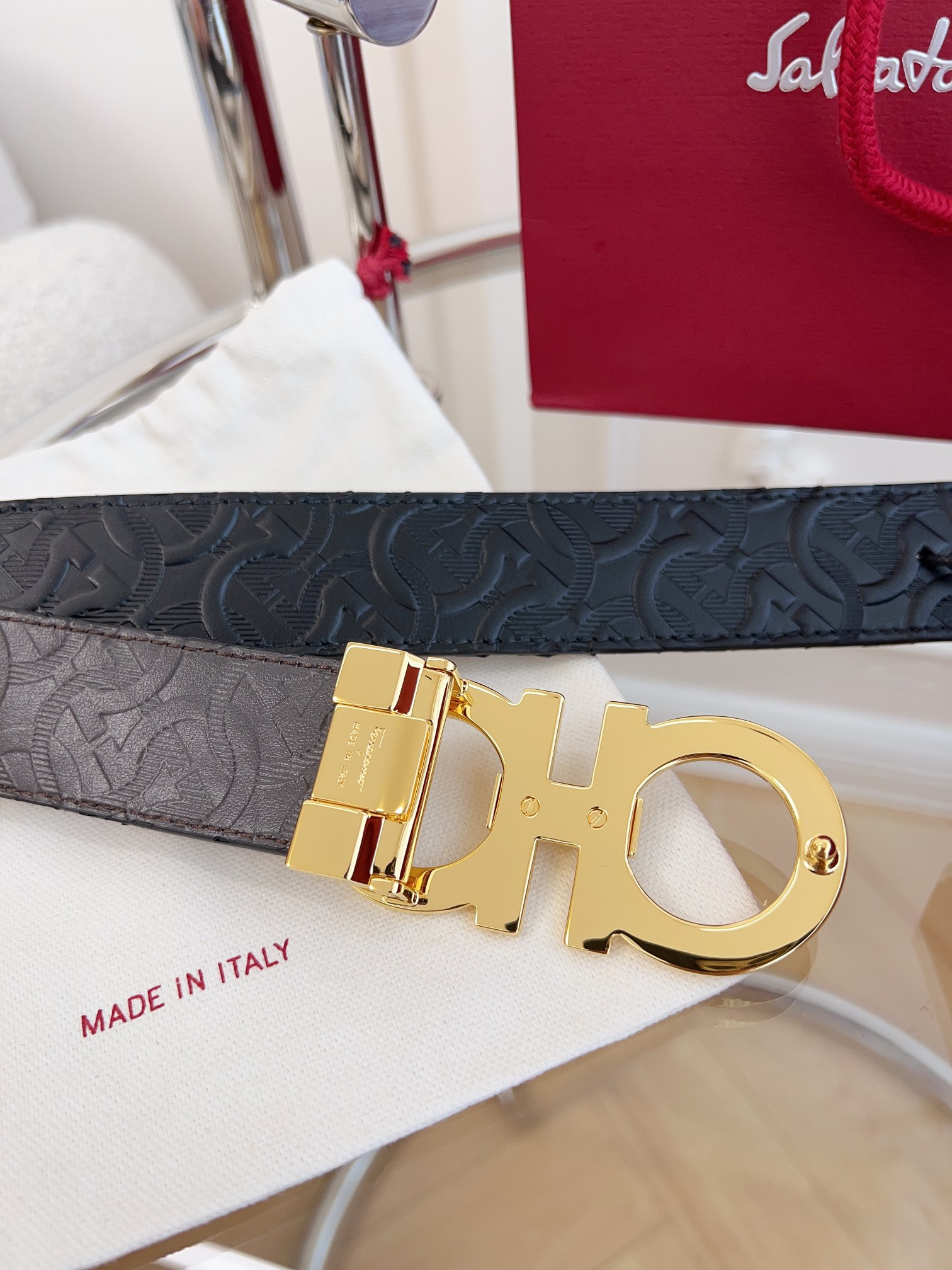 Salvatore Ferragamo Male Basic Belt Cow Leather M