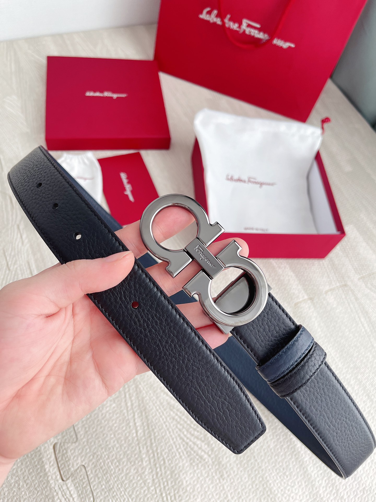 Salvatore Ferragamo Male Basic Belt Cow Leather M