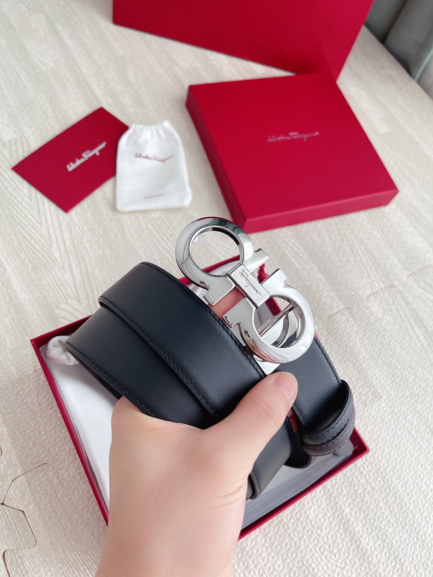 Salvatore Ferragamo Basic Belt Cow Leather