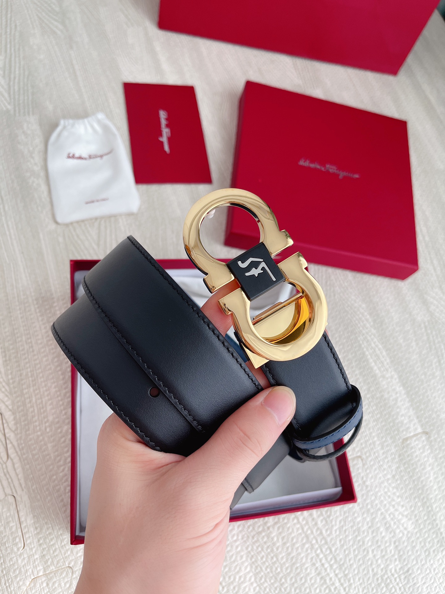 Salvatore Ferragamo Basic Belt Cow Leather