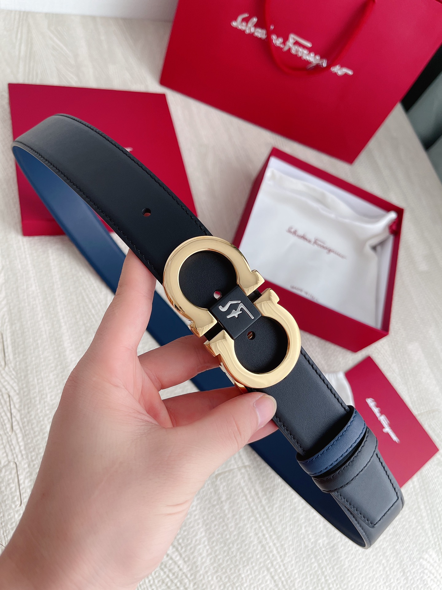 Salvatore Ferragamo Basic Belt Cow Leather