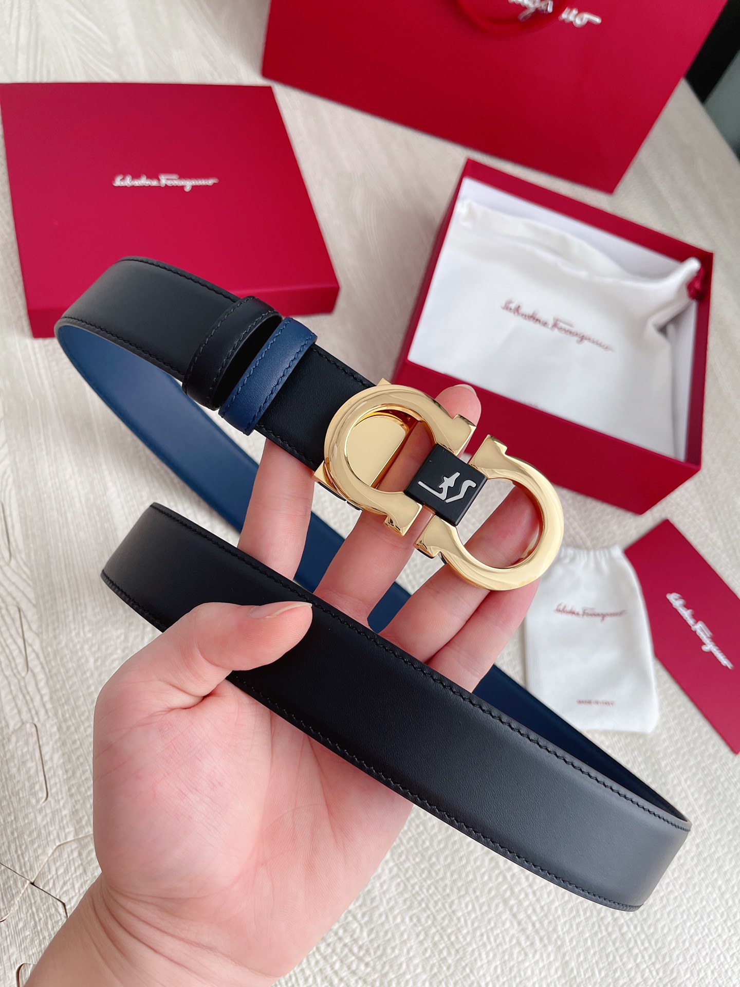 Salvatore Ferragamo Basic Belt Cow Leather