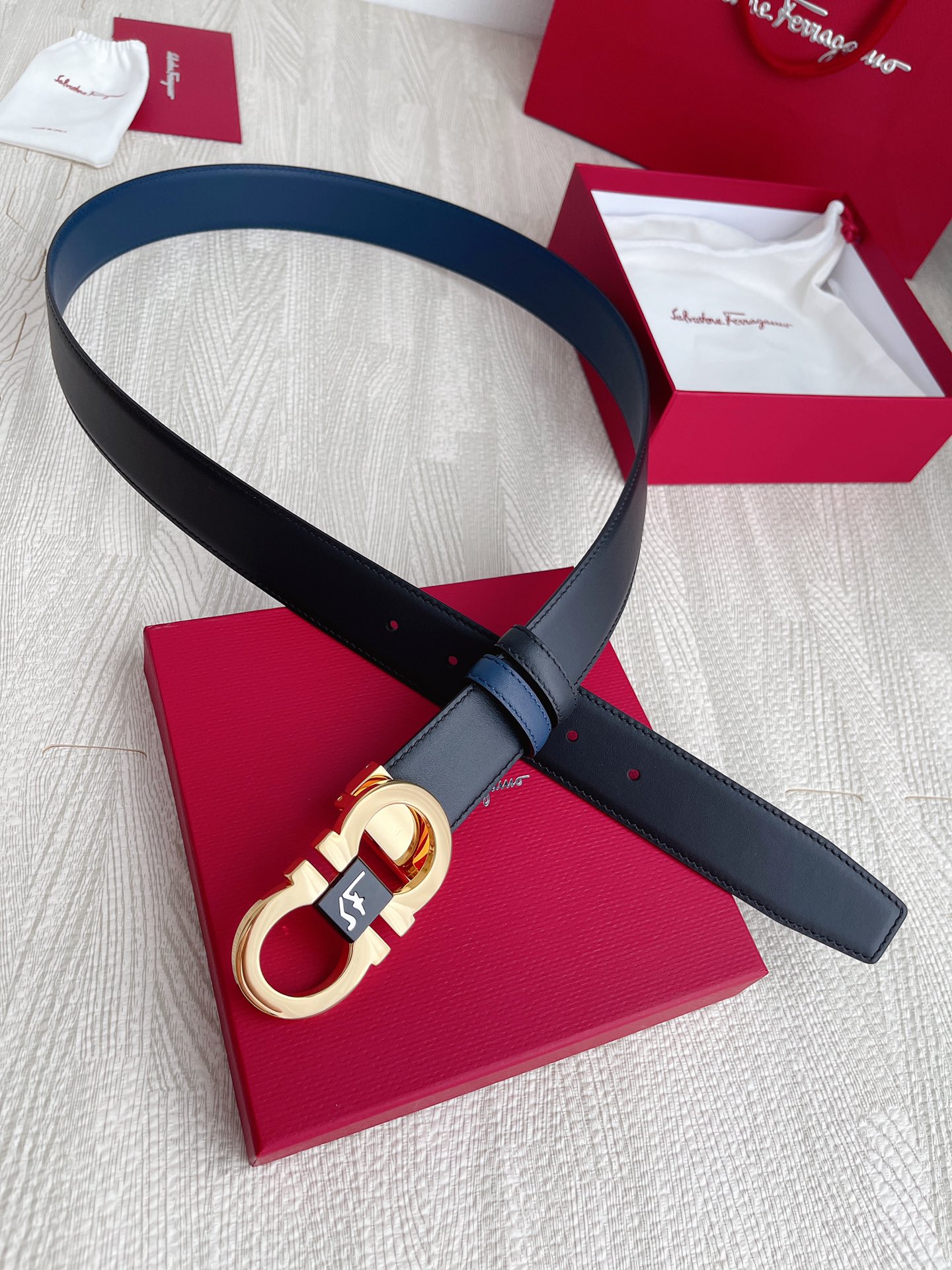 Salvatore Ferragamo Basic Belt Cow Leather