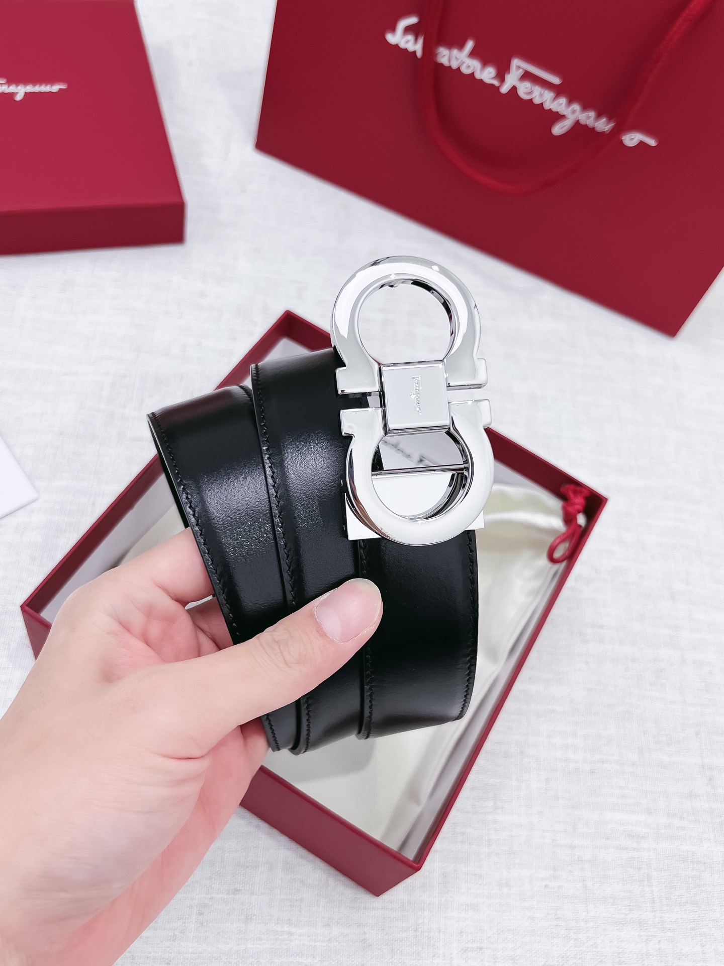 Salvatore Ferragamo Male Basic Belt 35mm-s-m-l