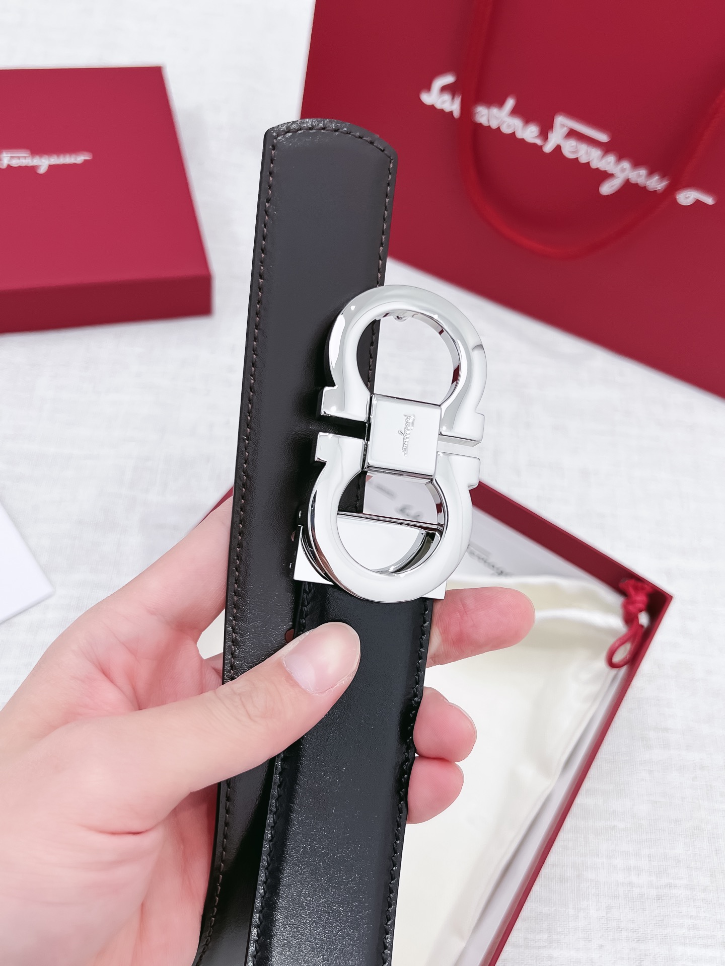 Salvatore Ferragamo Male Basic Belt 35mm-s-m-l