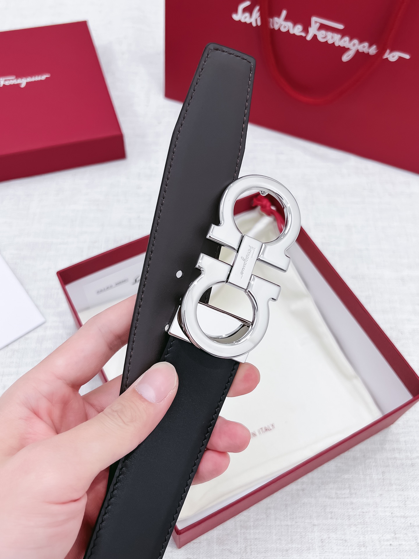 Salvatore Ferragamo Male Basic Belt 35mm-s-m-l