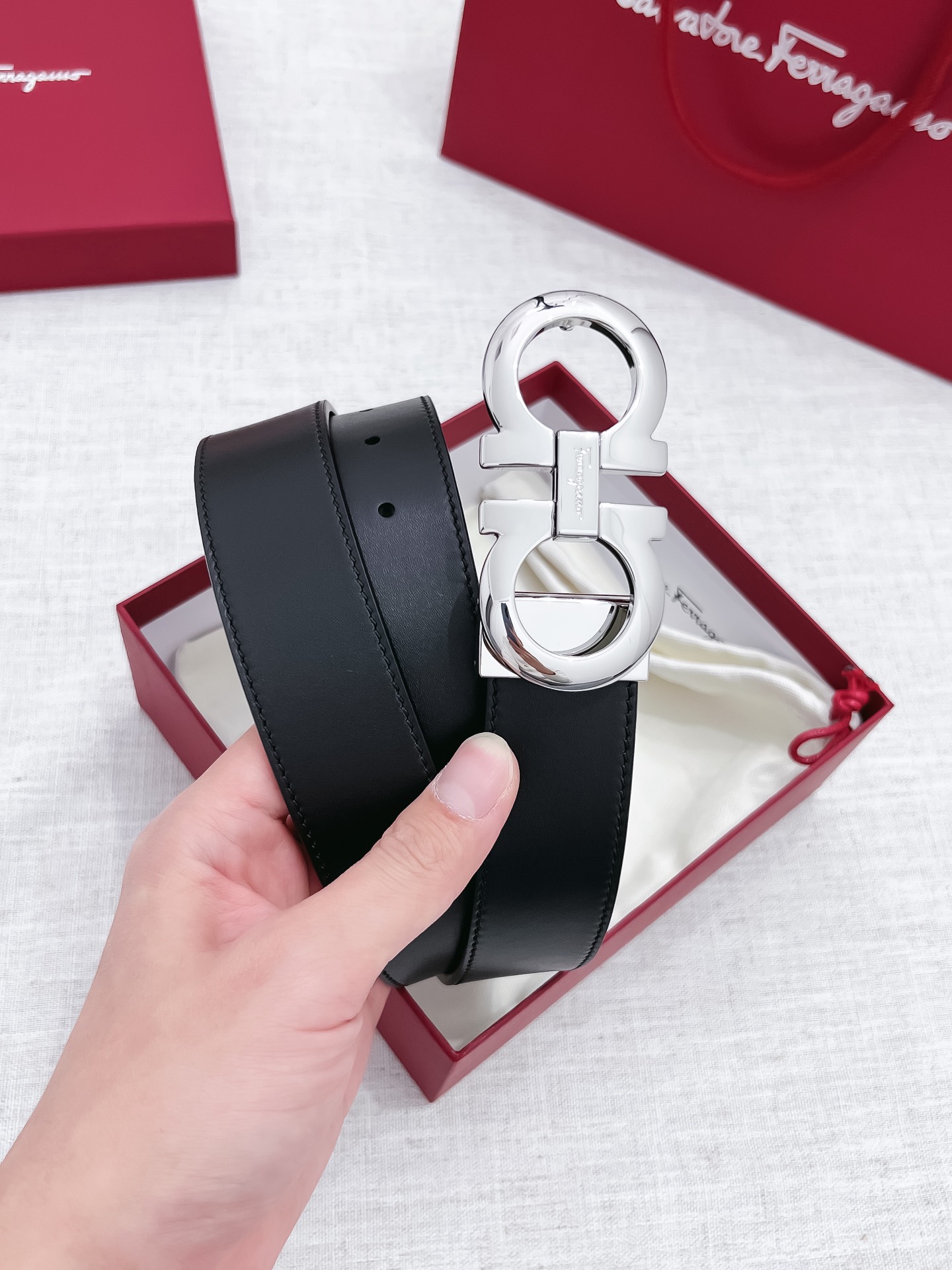 Salvatore Ferragamo Male Basic Belt 35mm-s-m-l