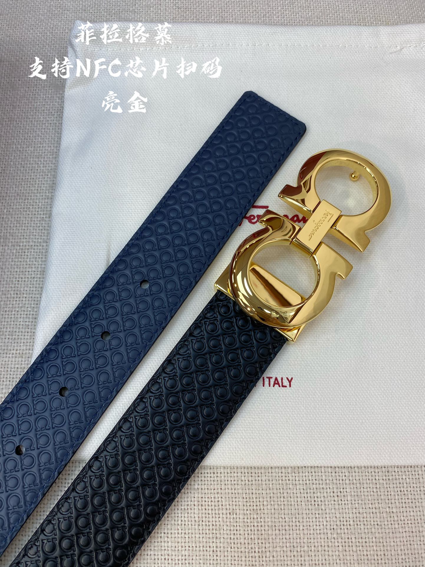 Salvatore Ferragamo Male Leather Belt Cow Leather 13514-m