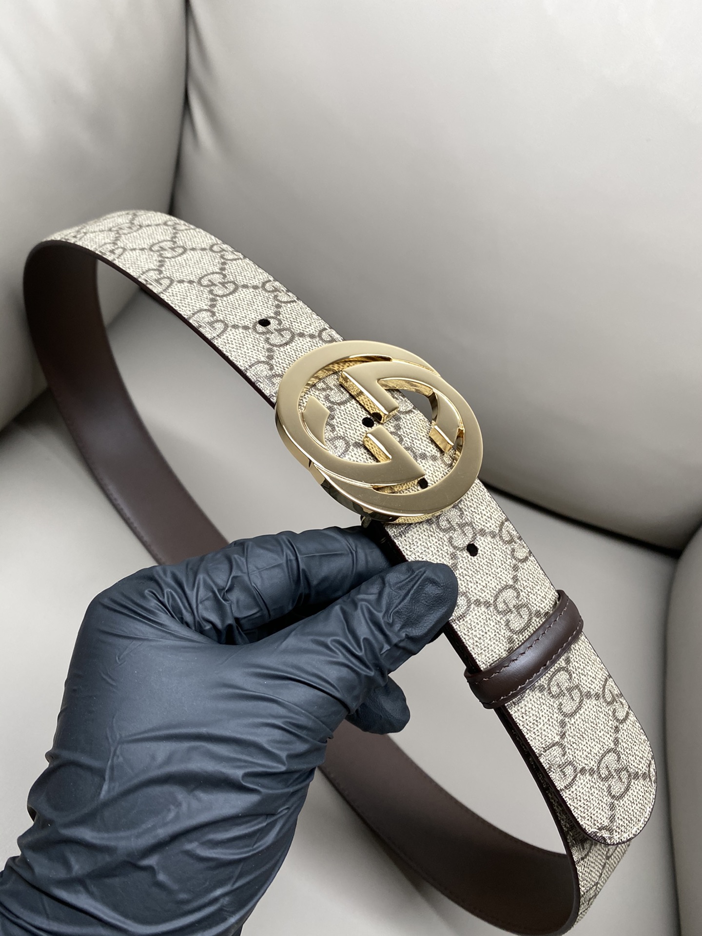 Gucci Male Canvas Belt Canvas S-m