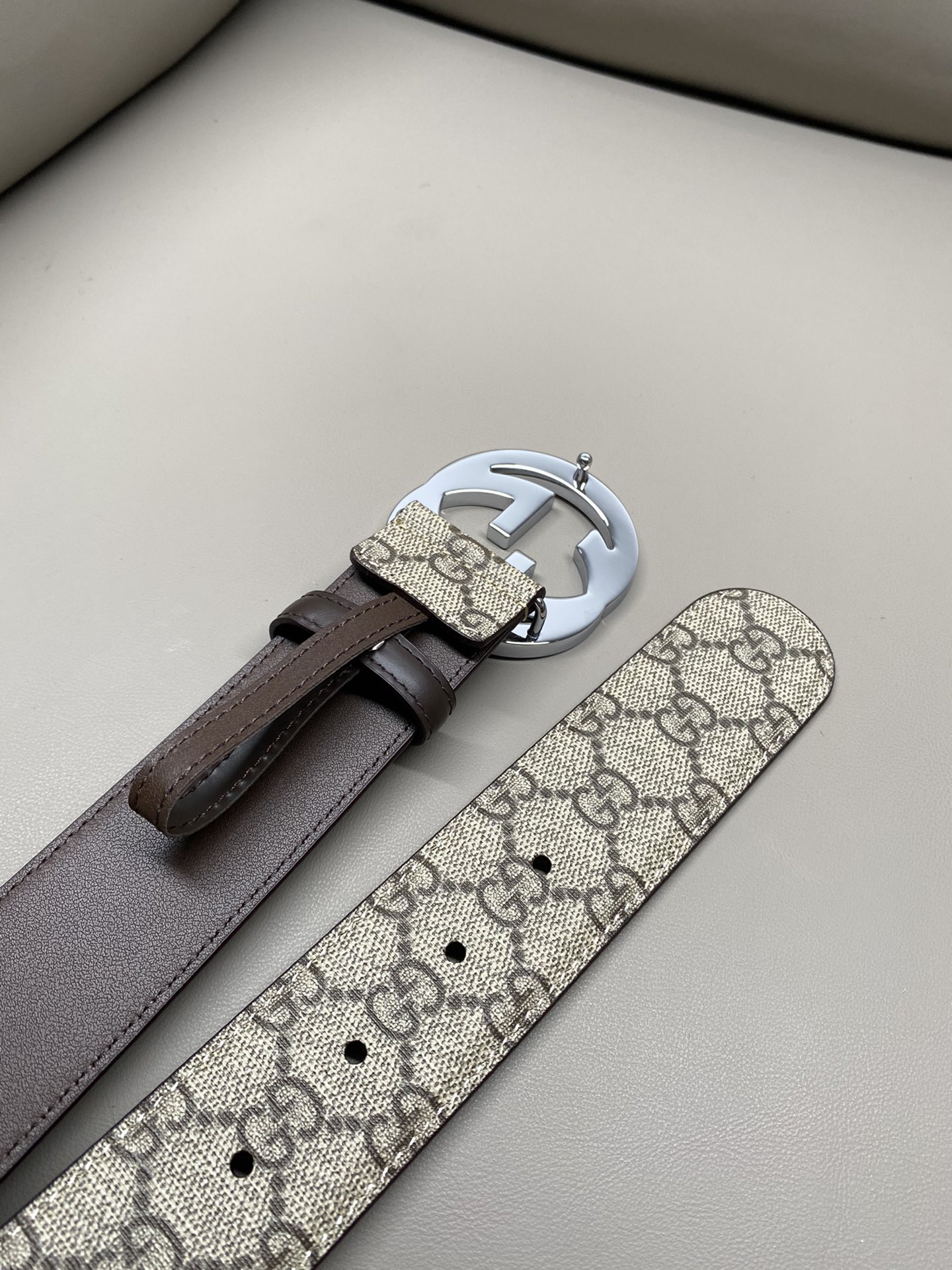 Gucci Male Canvas Belt Canvas S-m